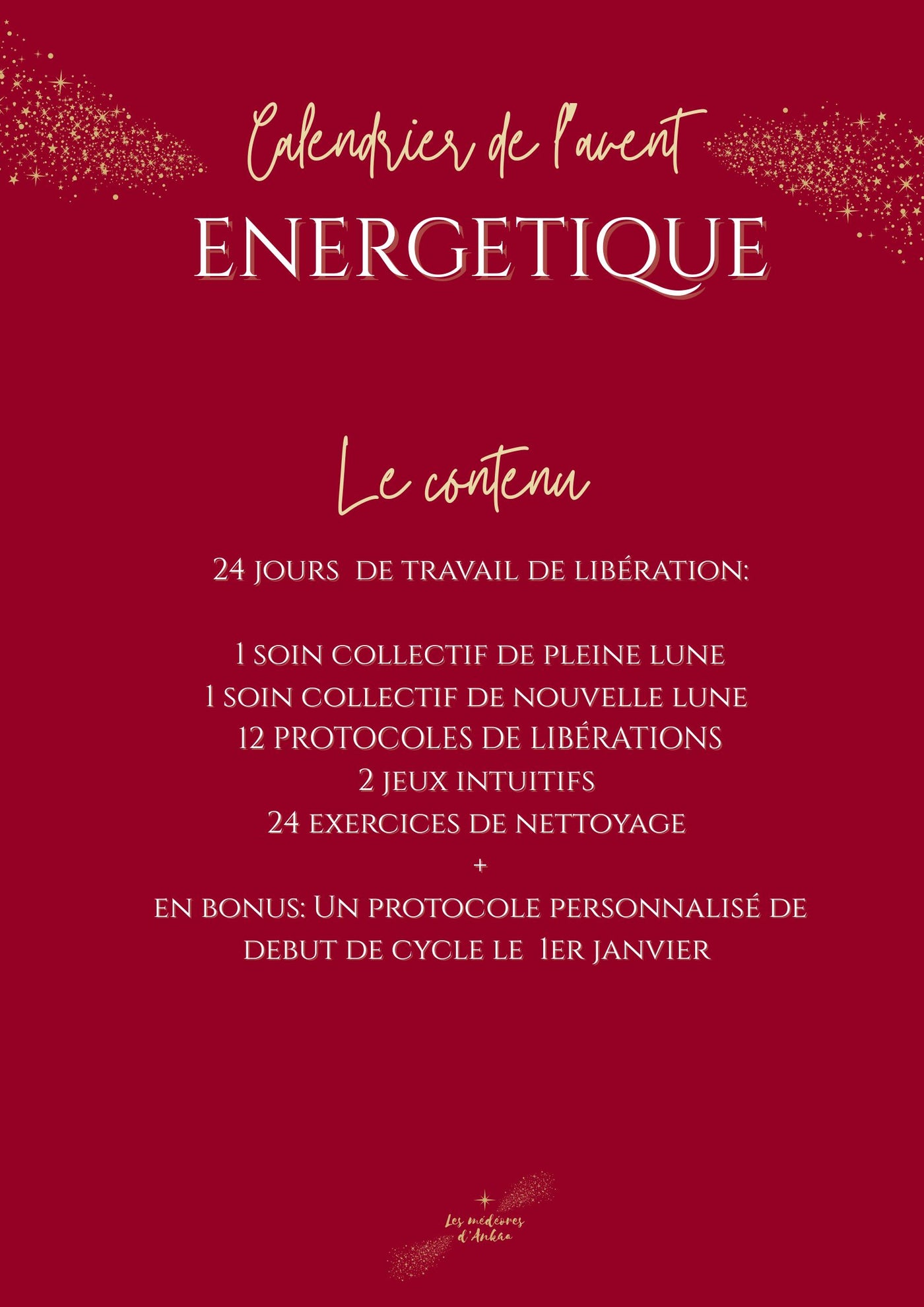 CALENDRIER DE L'AVENT ÉNERGÉTIQUE DIGITAL Edition " FIN DE CYCLE ANNÉE 9"