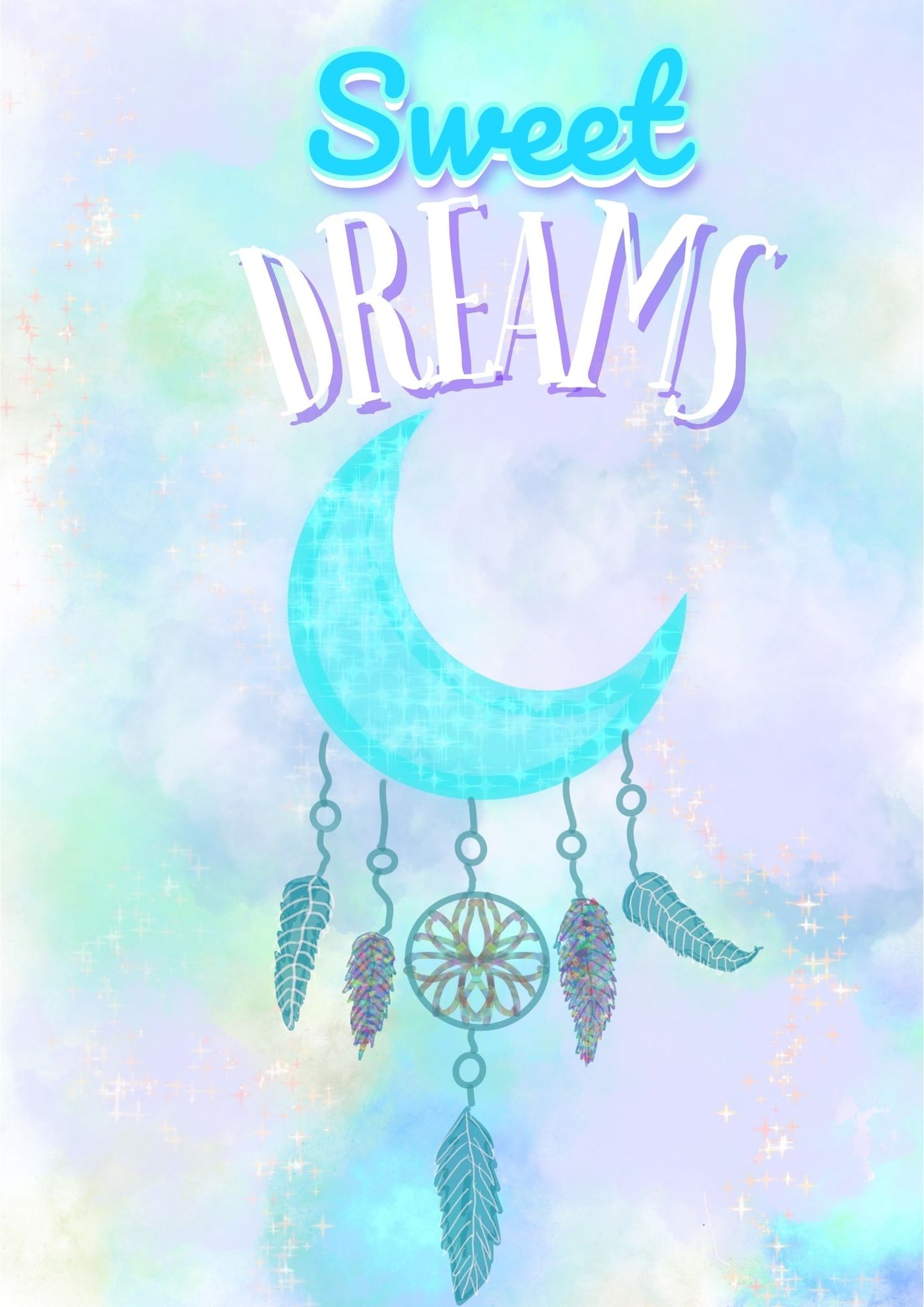AFFICHE sweet dreams blue night