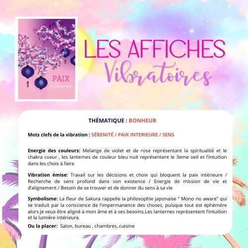 AFFICHE PAIX INTÉRIEURE Nuit