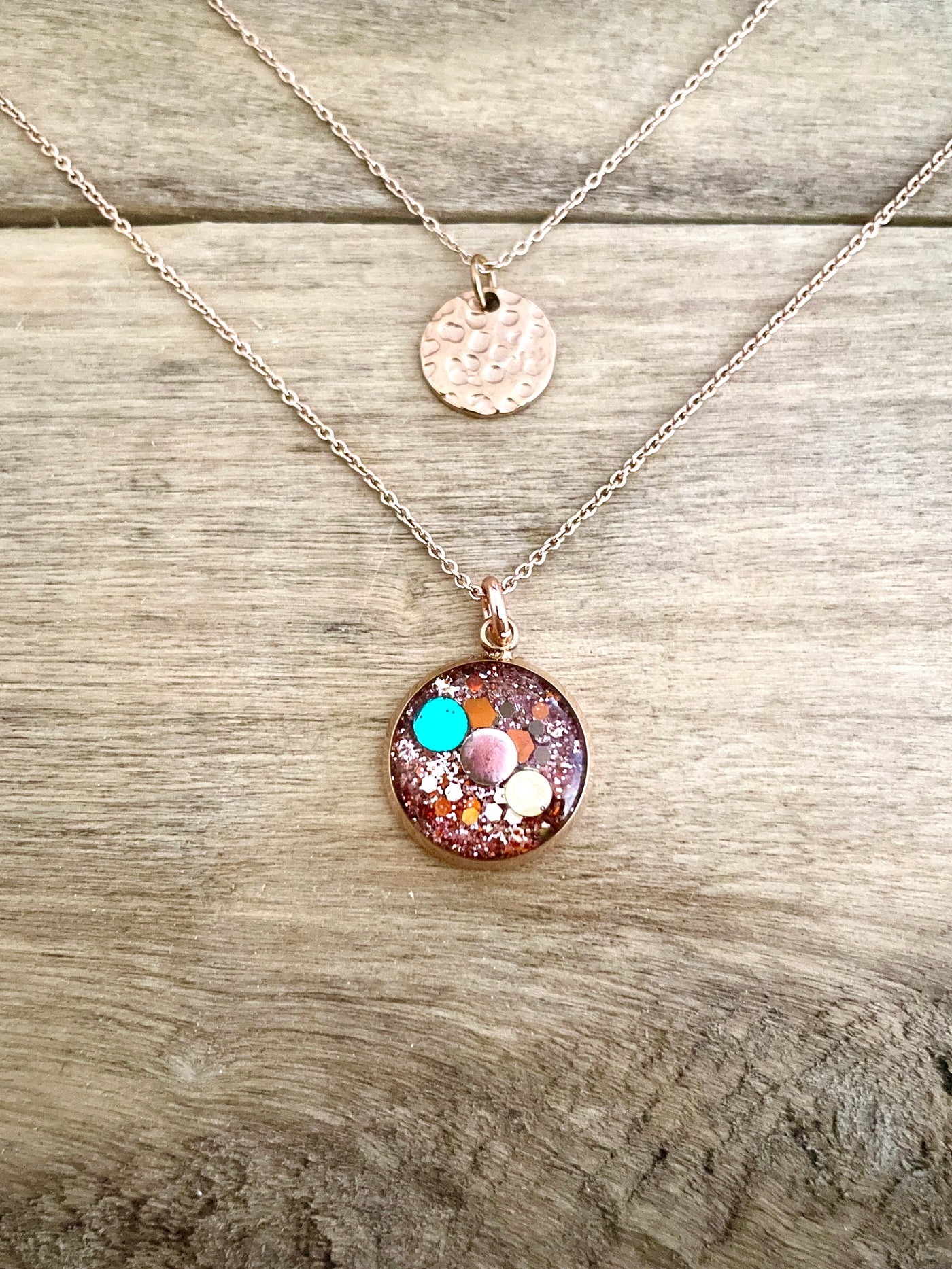 Double rose gold necklace Channeling &amp; intuition