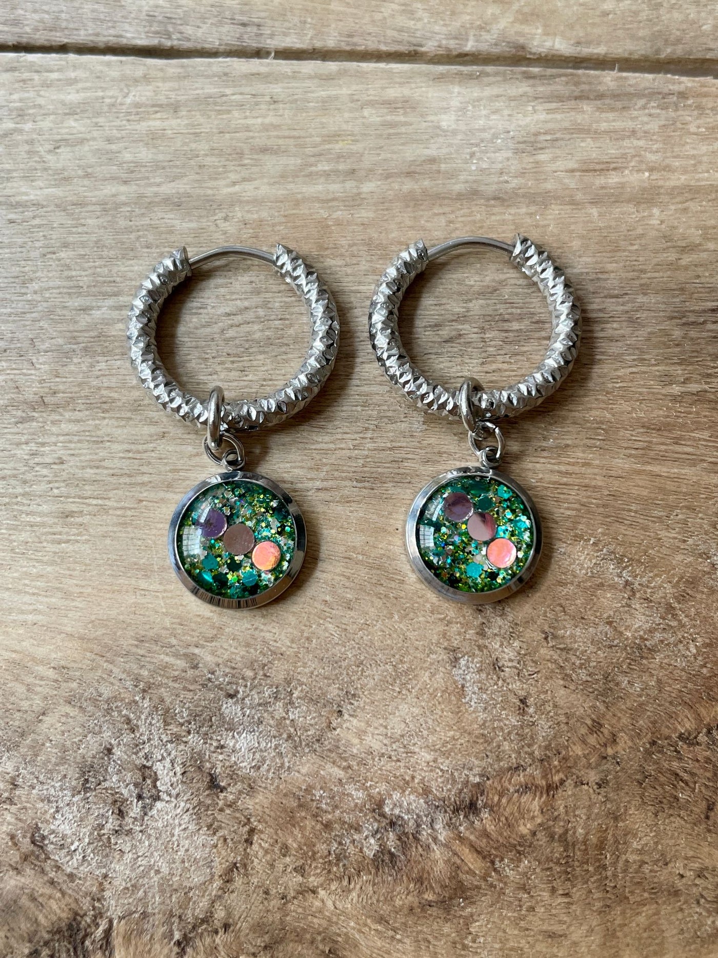 Boucles d'oreilles SANTORINI argentées Souffrance amoureuse