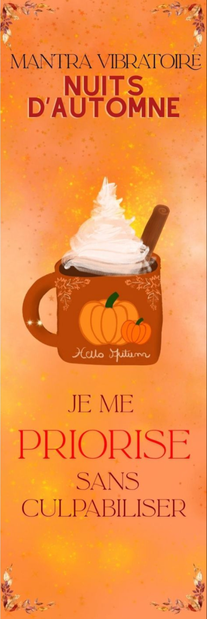 MARQUE-PAGE HOLOGRAPHIQUE NUITS D’AUTOMNE au choix