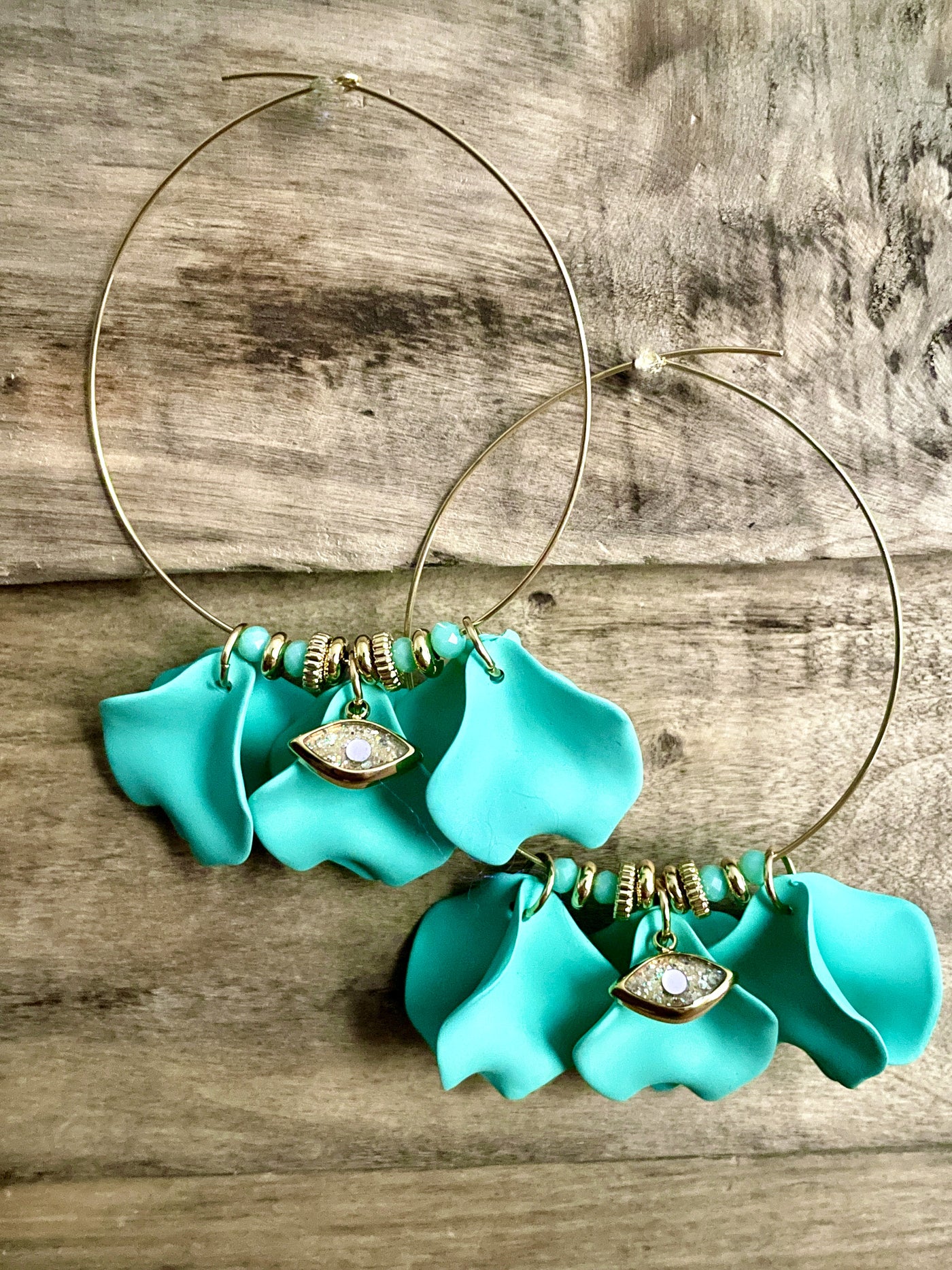 Boucles d'oreilles dorées BAHIA Hoponopono