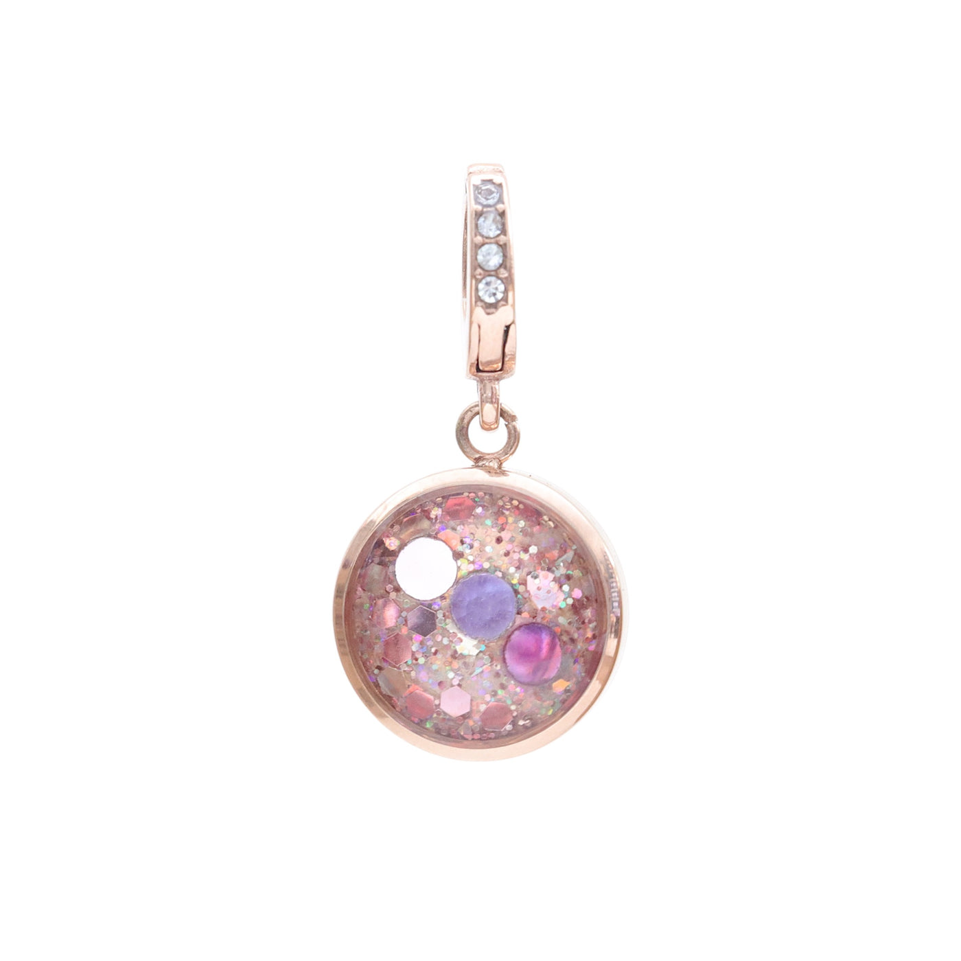 Charm Cristal or rose Abondance (vendu sans bracelet)