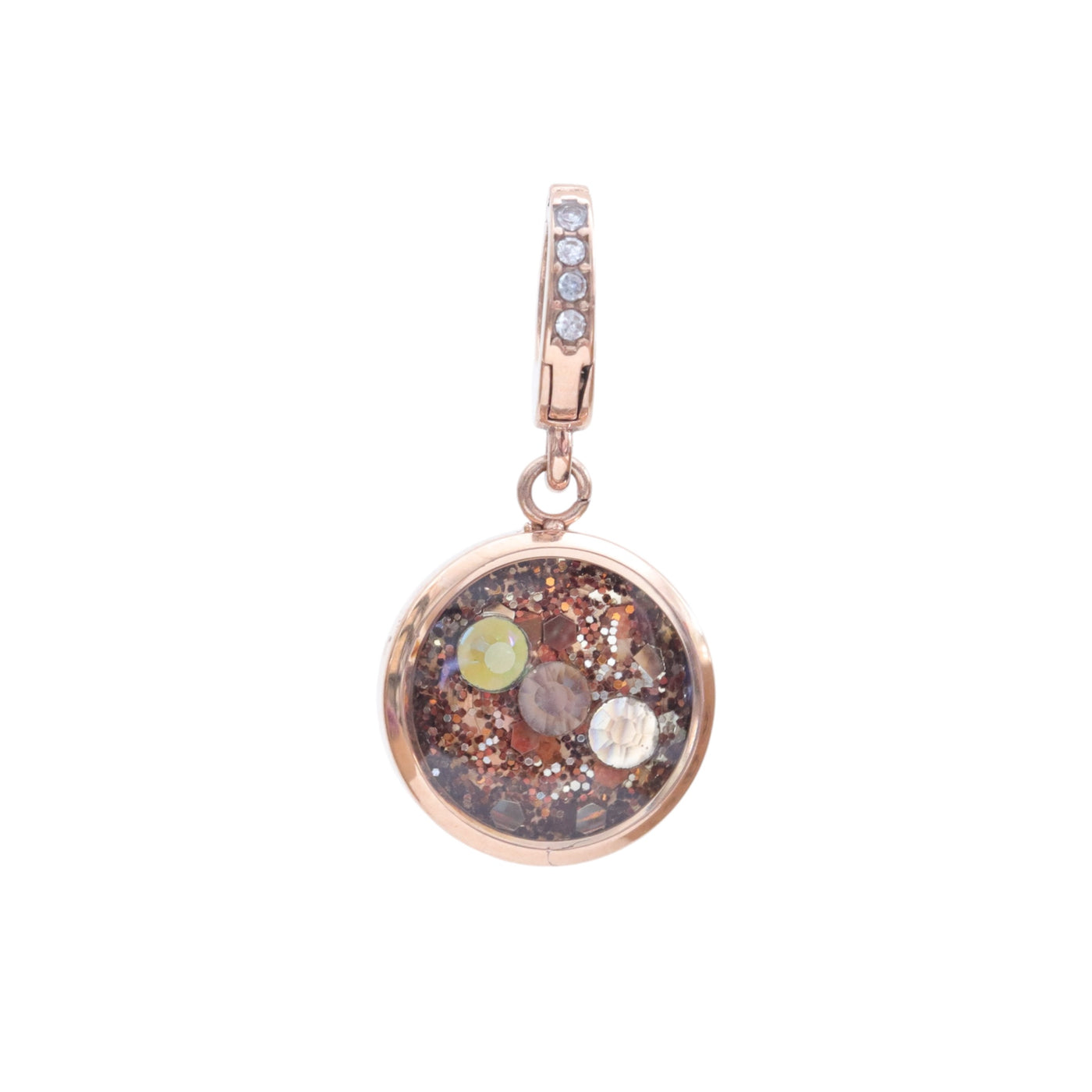 Charm Cristal or rose Blessure de rejet (vendu sans bracelet)