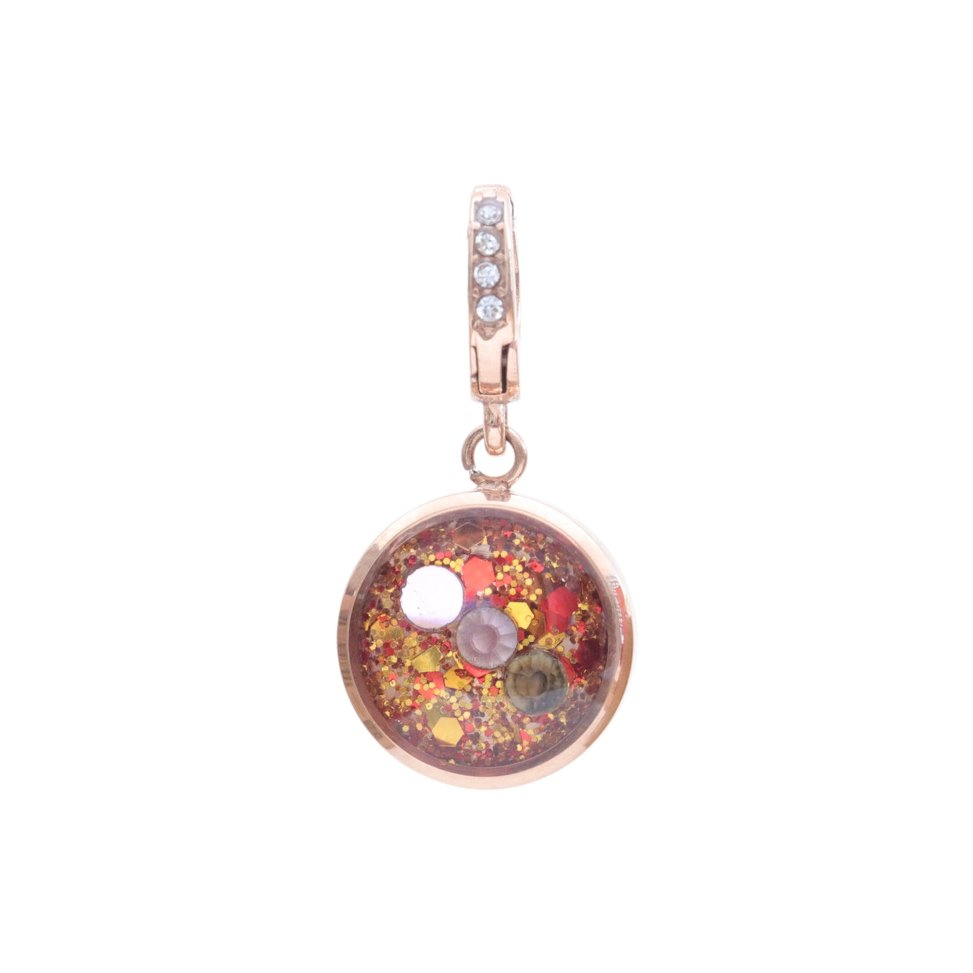 Charm cristal or rose Angoisses et peurs (vendu sans bracelet)