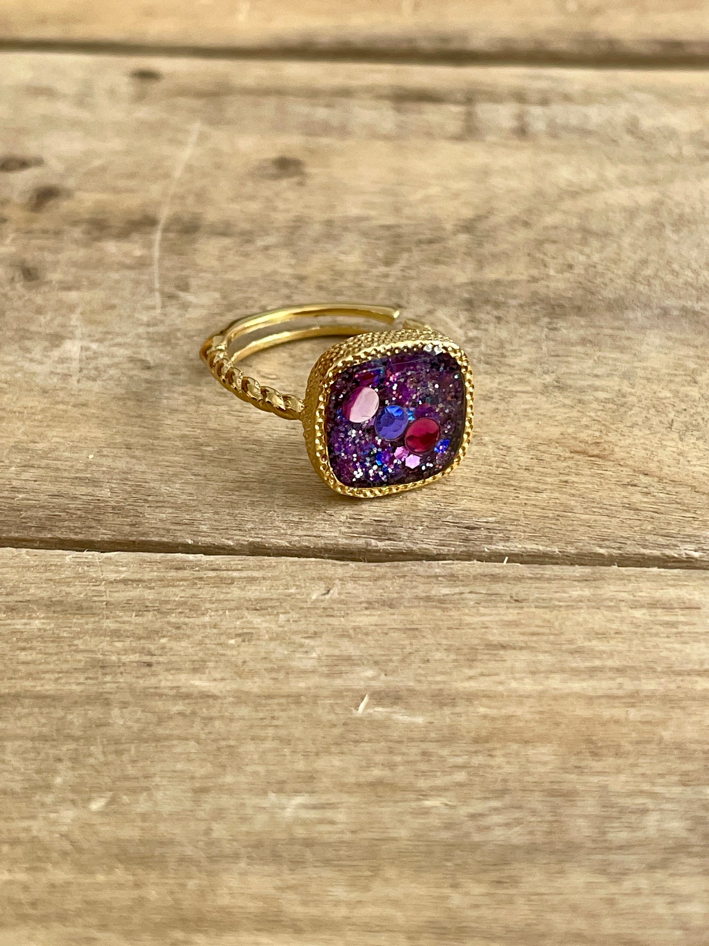 Bague dorée MONROE Chakra gorge