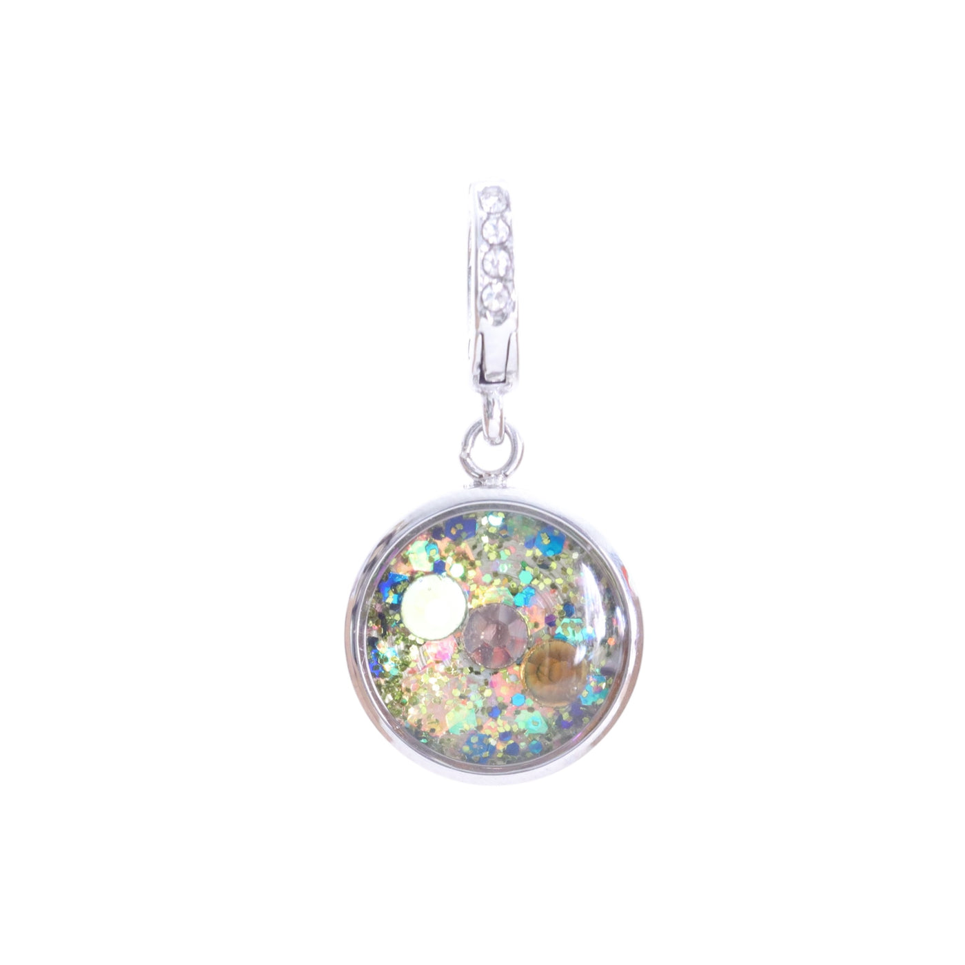 Charm Cristal argenté Blessure d'Abandon (vendu sans bracelet)