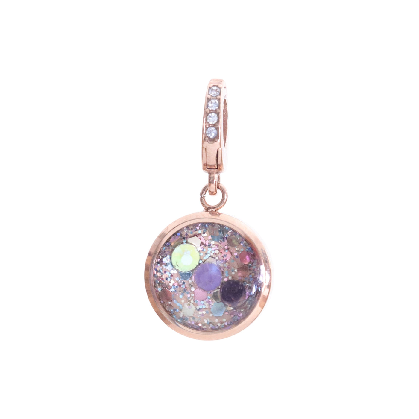 Charm Cristal or rose Blessure d'Abandon (vendu sans bracelet)