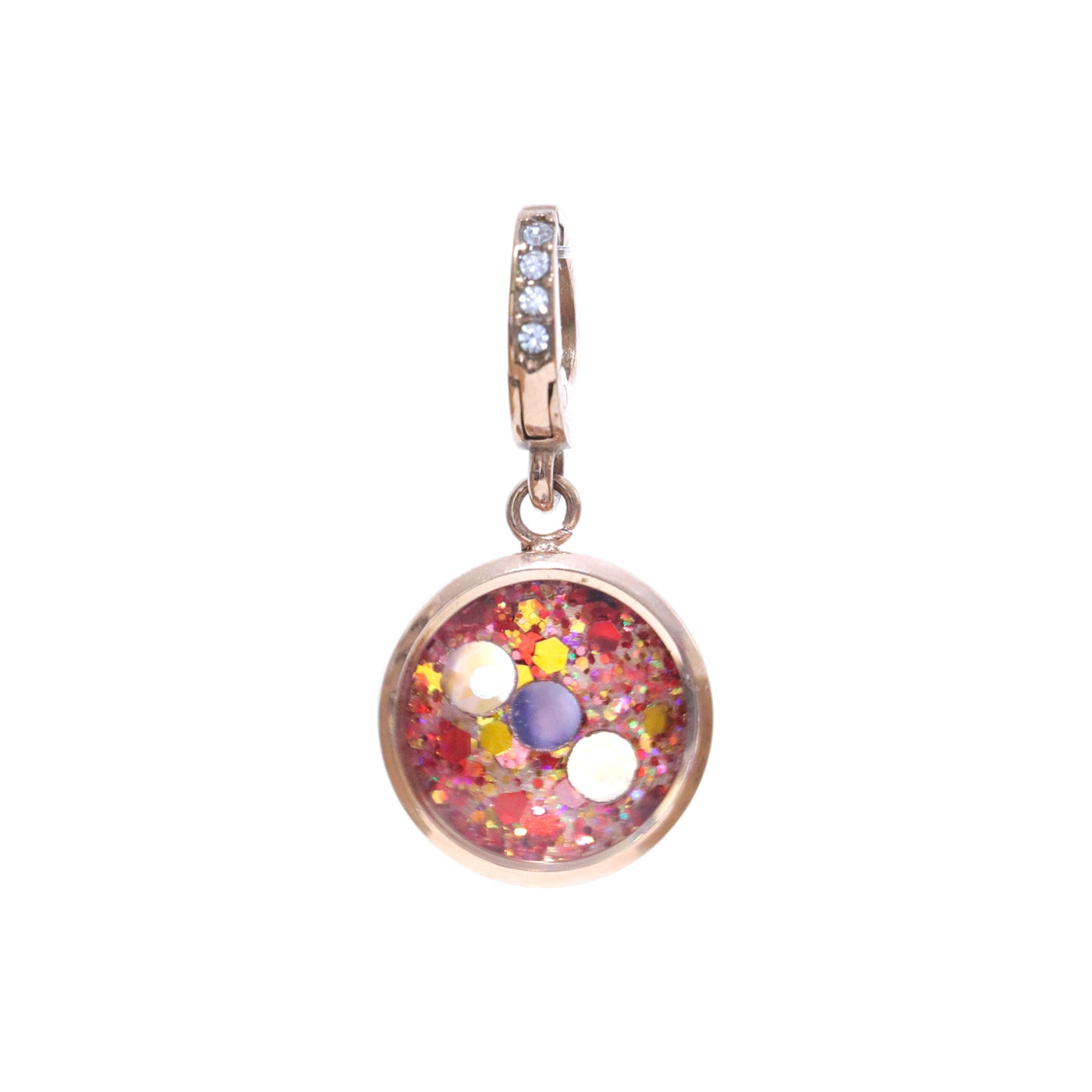 Charm Cristal or rose Féminin sacré (vendu sans bracelet)