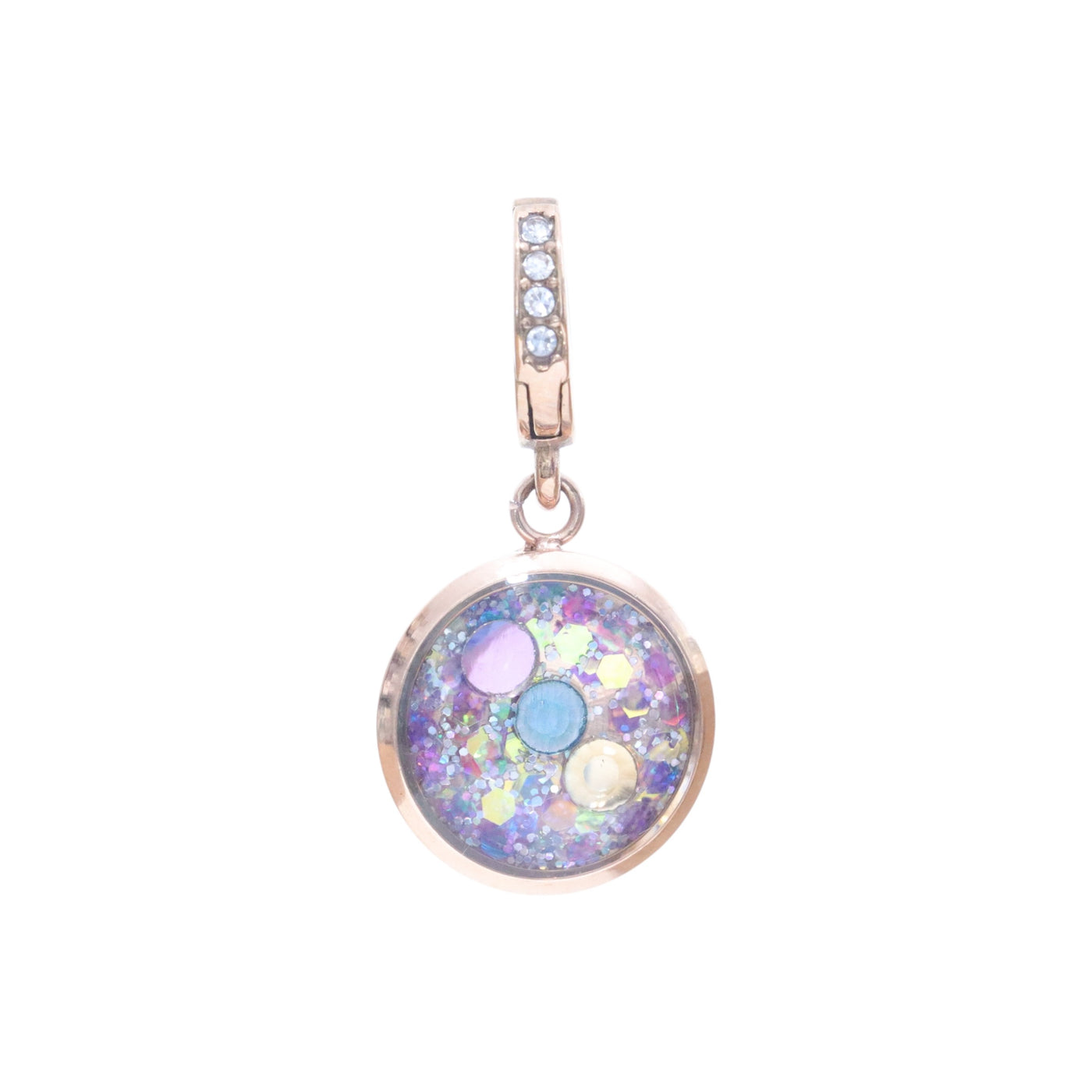 Charm Cristal or rose Evole (vendu sans bracelet)