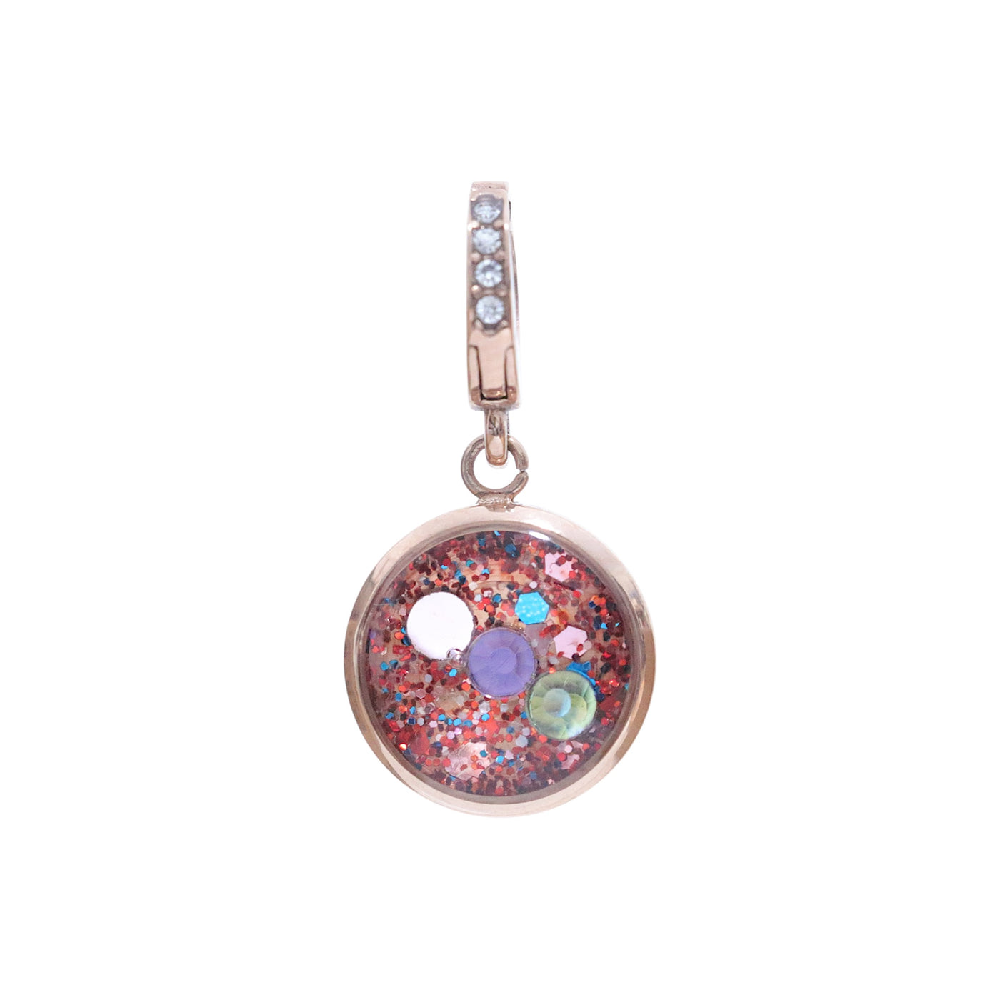 Charm Cristal or rose Lâcher prise (vendu sans bracelet)