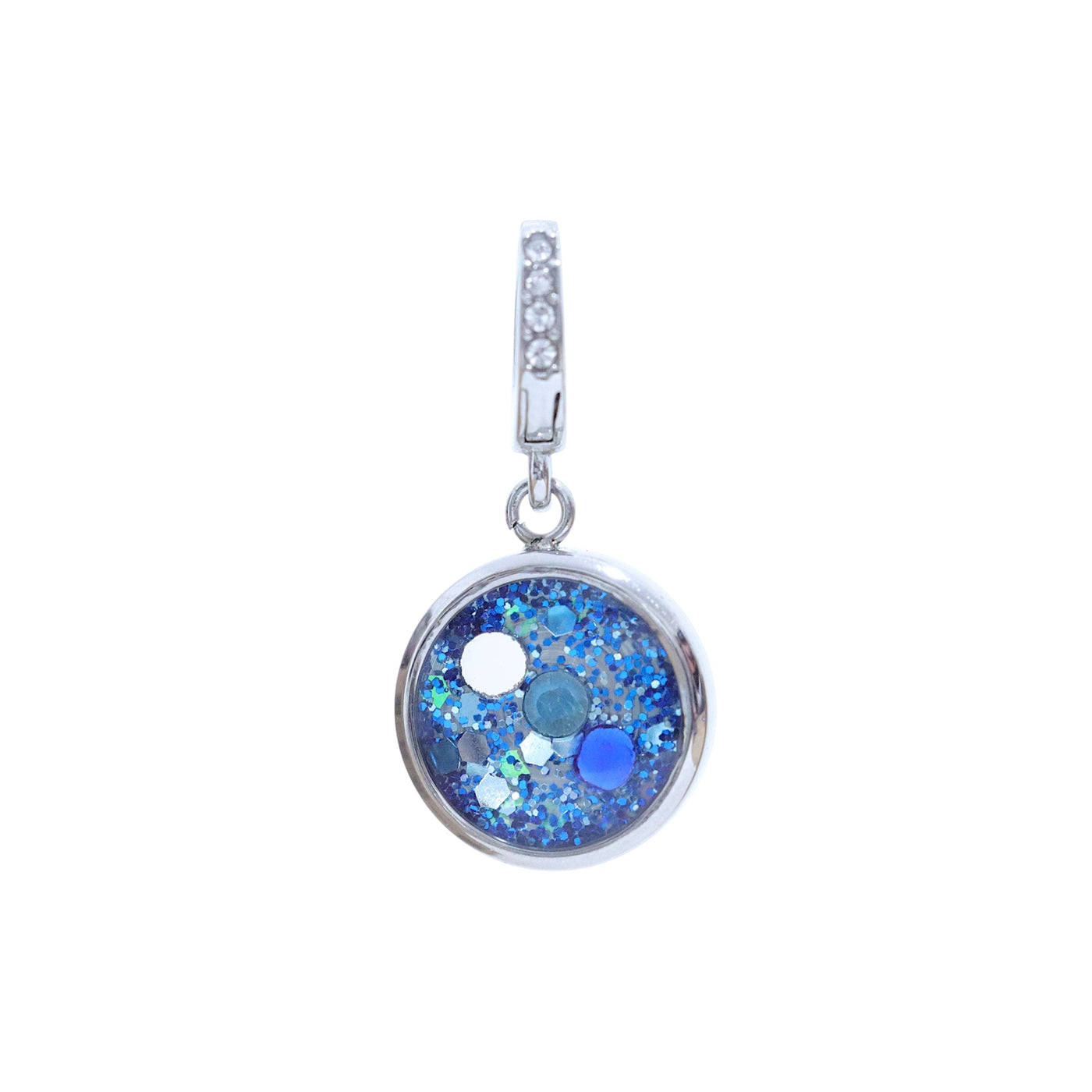 Charm Cristal argenté Lâcher prise (vendu sans bracelet)