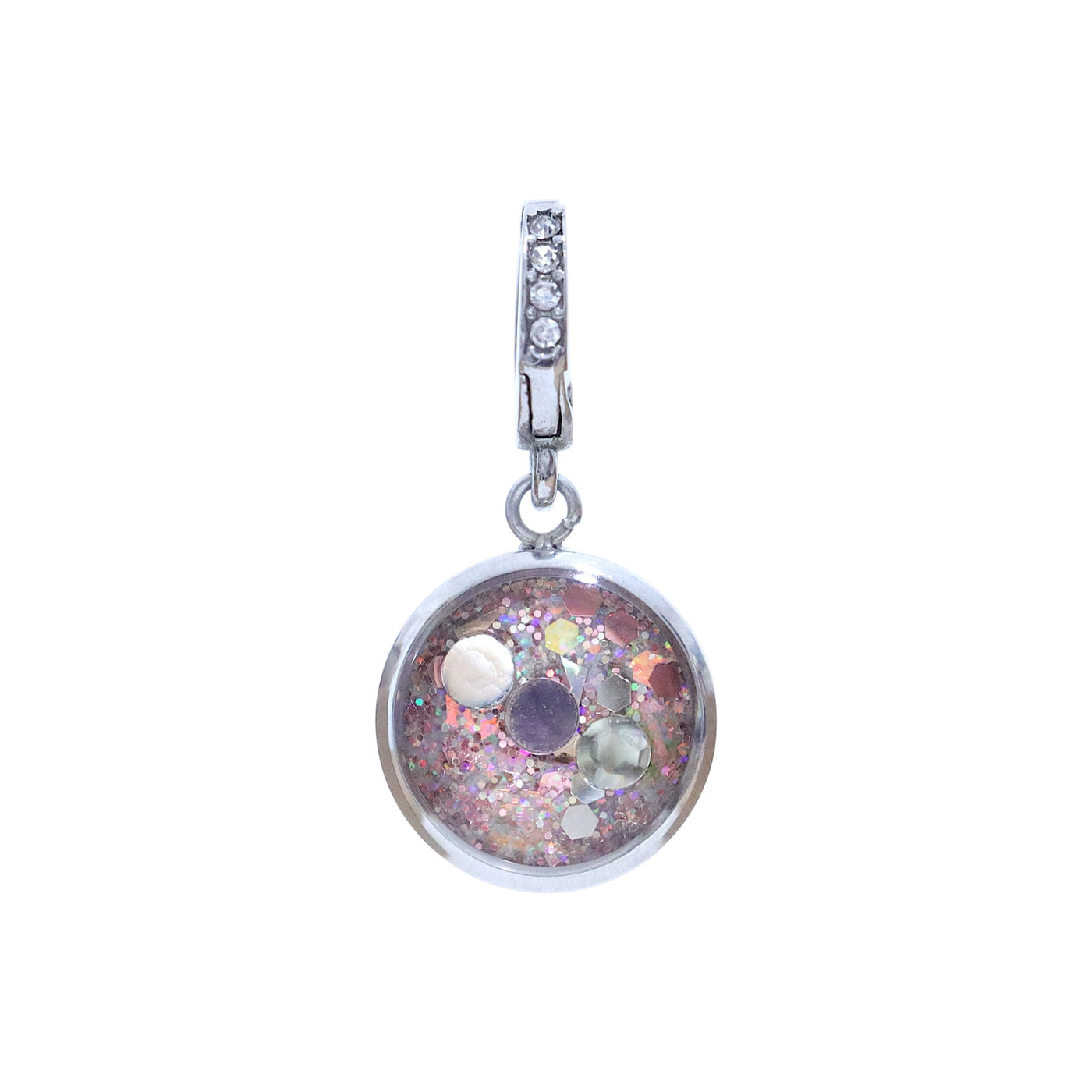 Charm Cristal argenté Nettoyage du plexus (vendu sans bracelet)