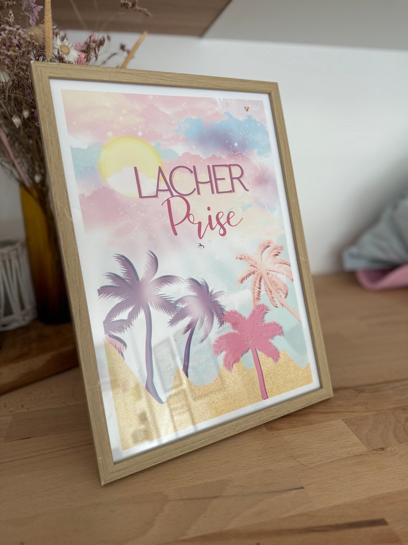 AFFICHE LÂCHER PRISE Palmiers