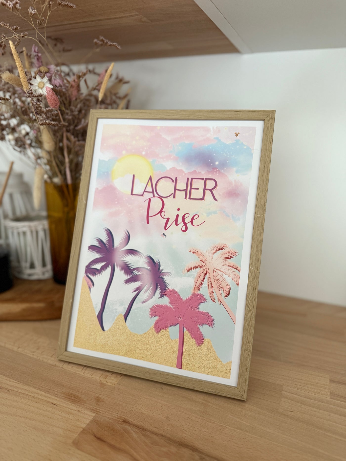 AFFICHE LÂCHER PRISE Palmiers