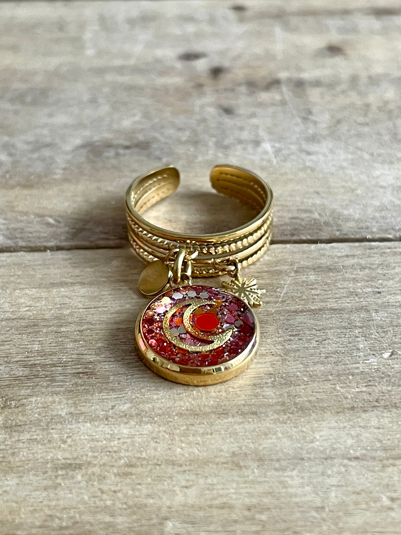 Bague dorée STELLA Moon Enfant intérieur