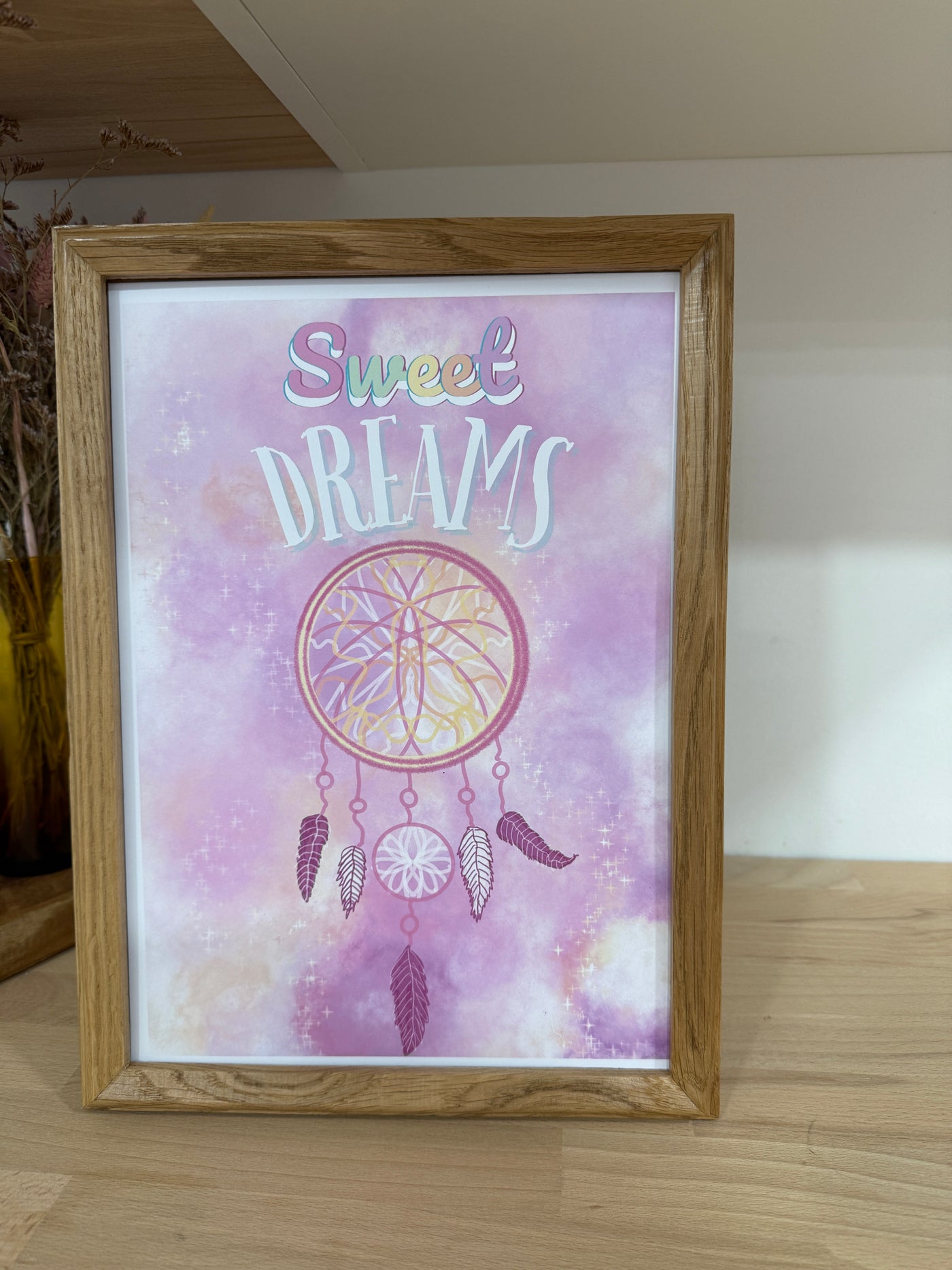 AFFICHE sweet dreams pink night