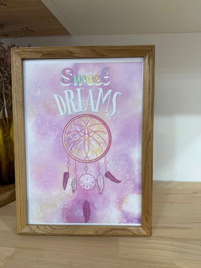 AFFICHE sweet dreams pink night