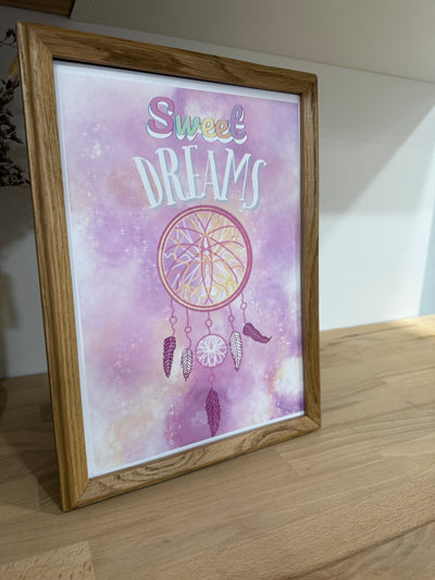 AFFICHE sweet dreams pink night