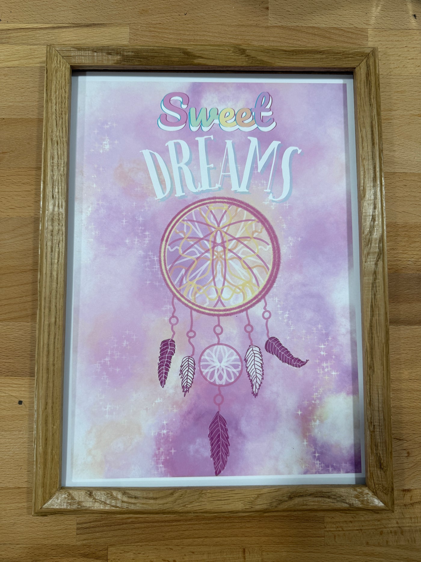 AFFICHE sweet dreams pink night