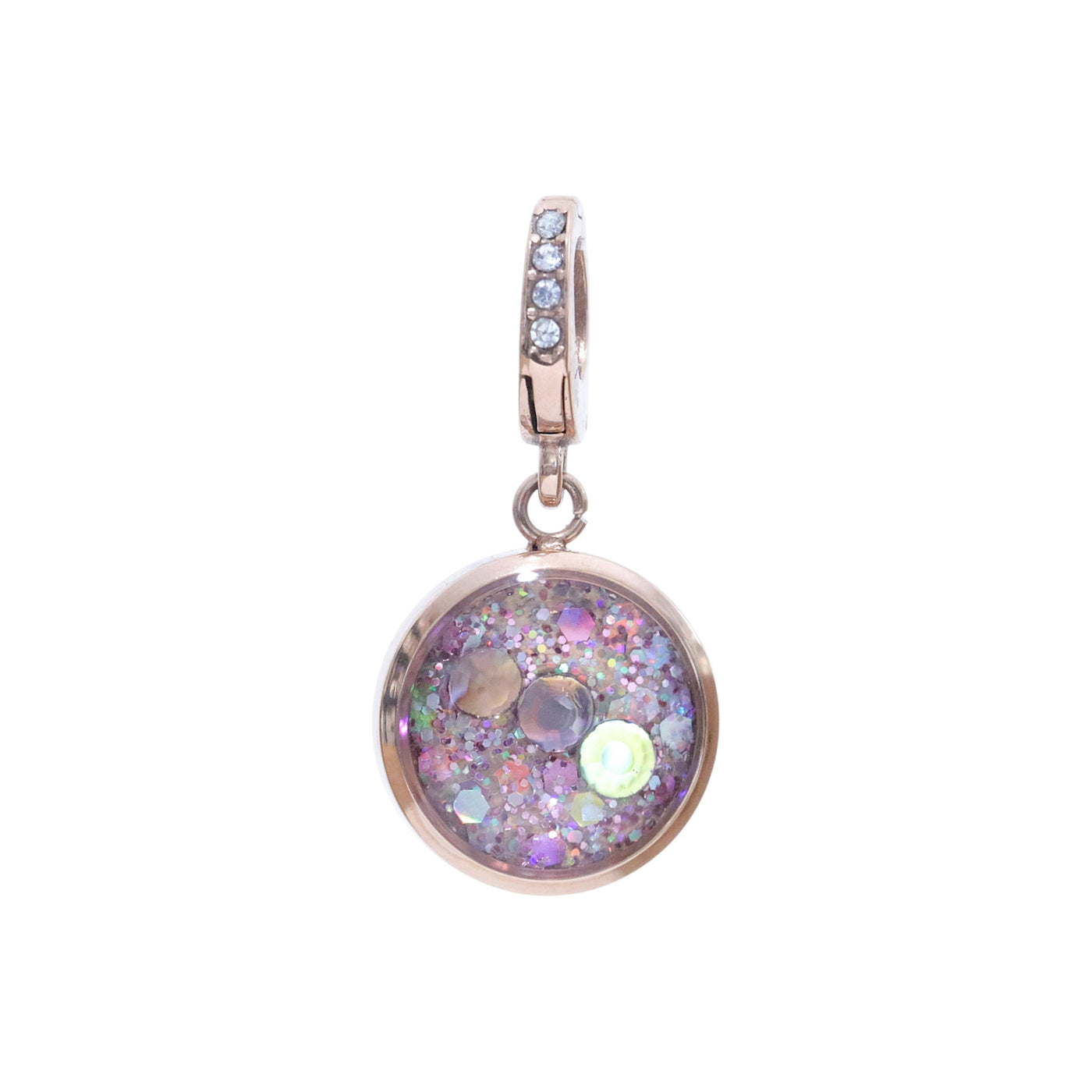 Charm Cristal or rose Enfant intérieur (vendu sans bracelet)