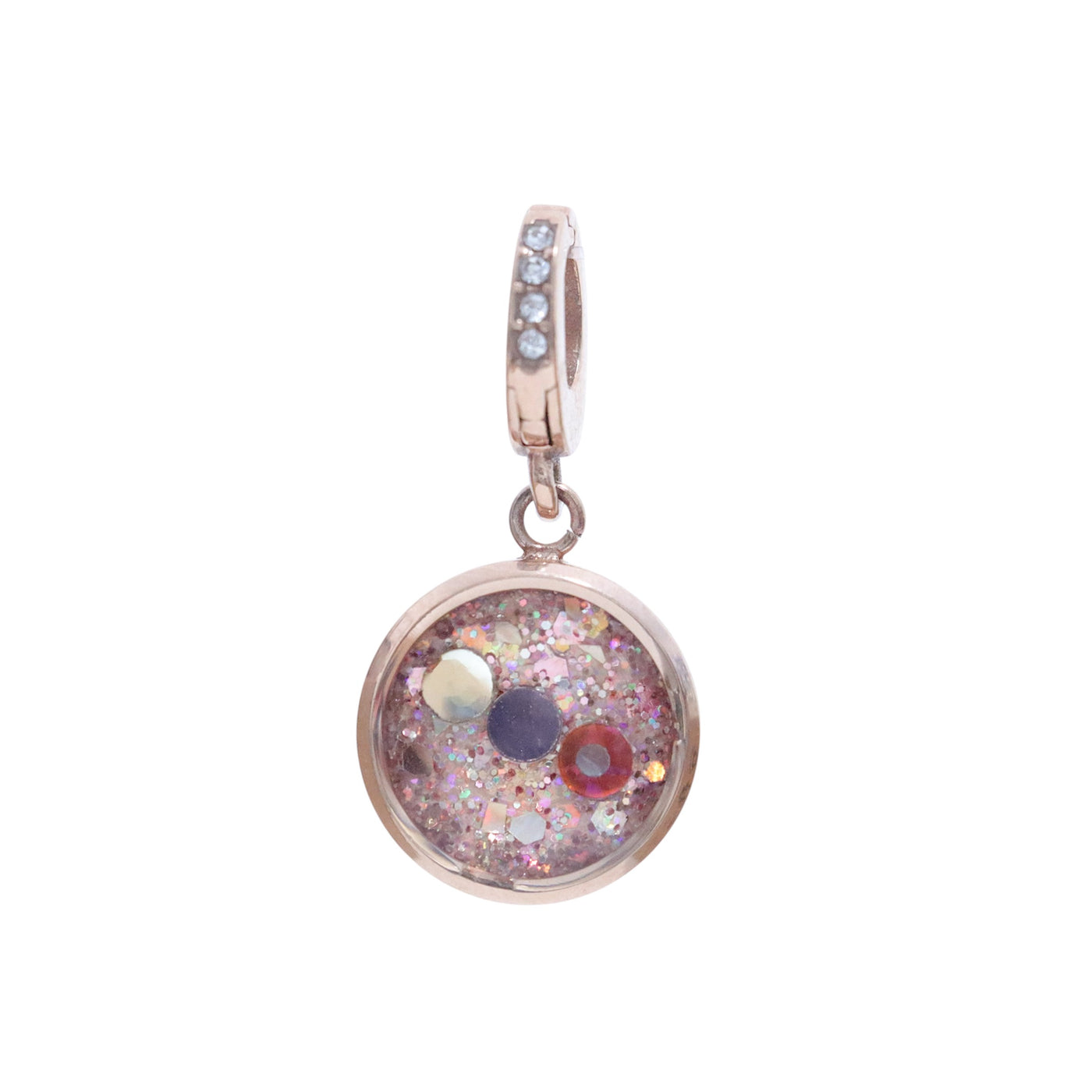 Charm Cristal or rose Peace & Love (vendu sans bracelet)