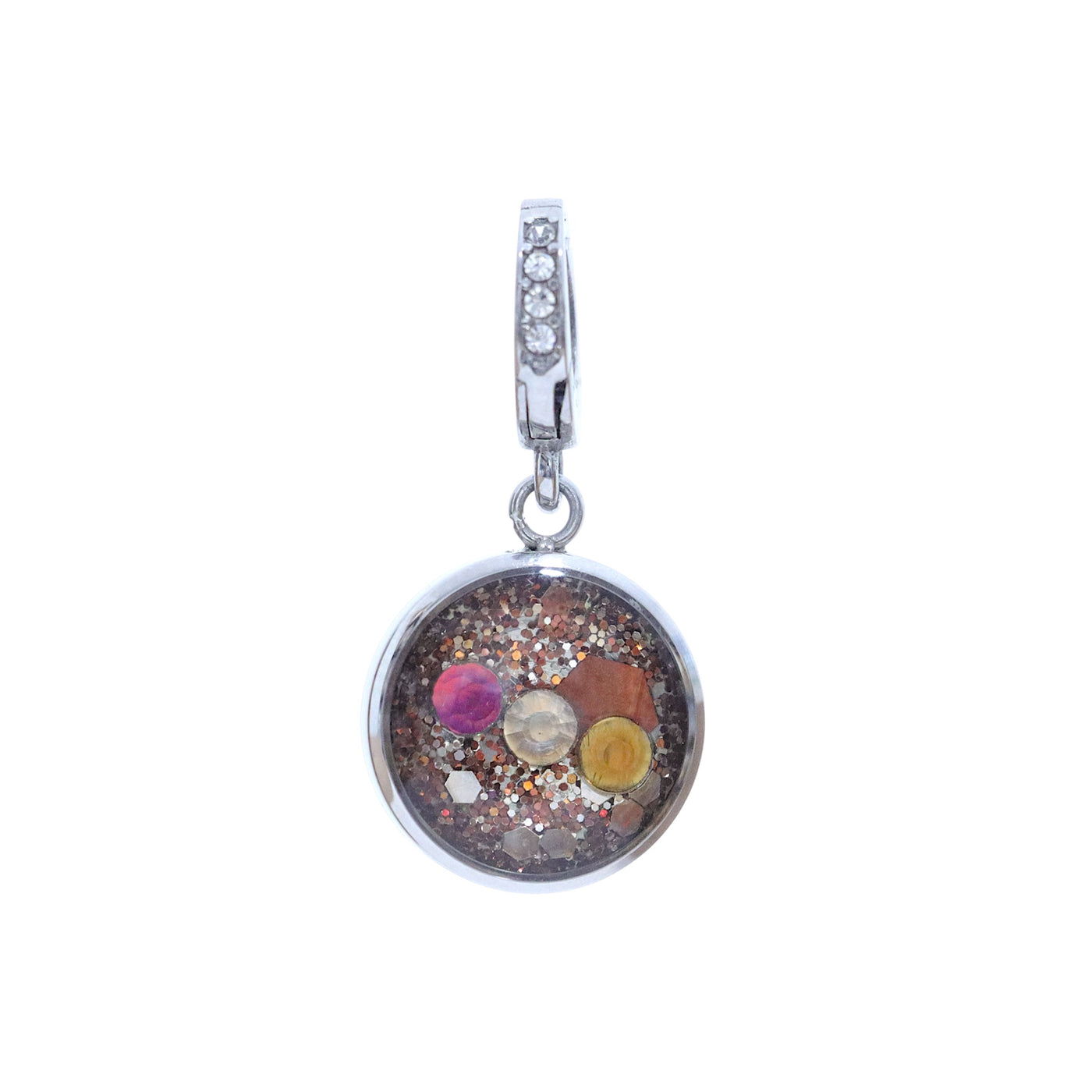 Charm Cristal argenté Peace & Love (vendu sans bracelet)