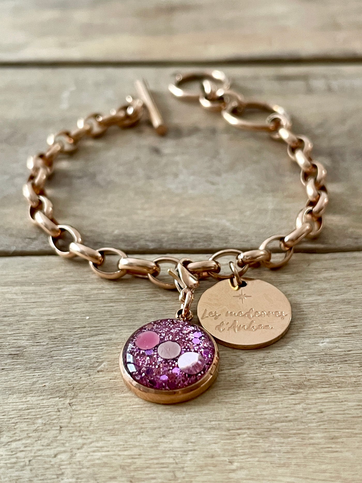 Medeore rose gold Cut &amp; Leave charm (charm sold alone)