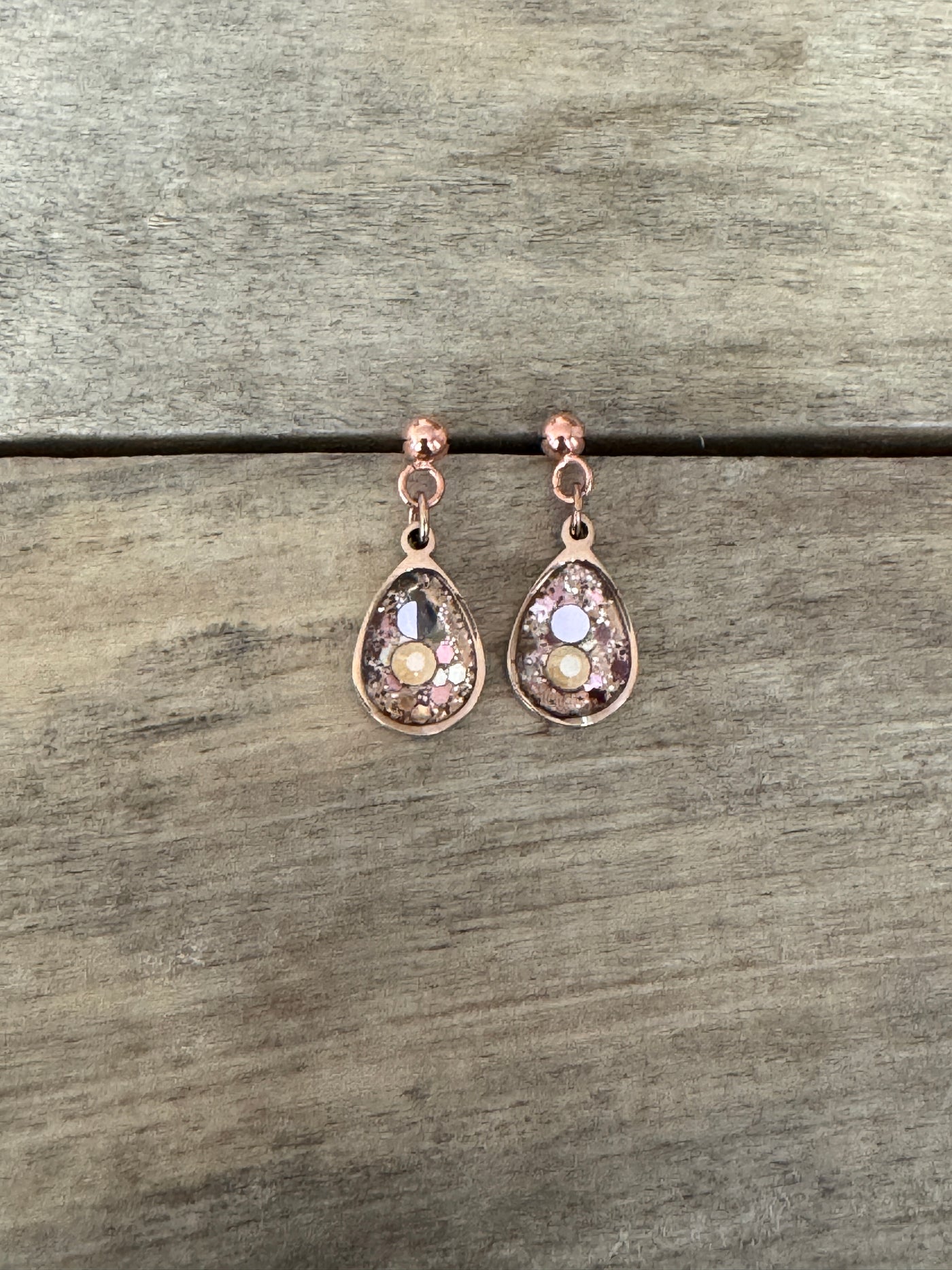 Boucles d'oreilles or rose GOUTTE Confiance en soi