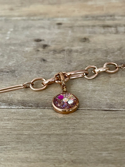 Charm or rose Nettoyage du plexus (vendu sans bracelet)