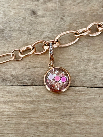 Charm Cristal or rose Vibration (vendu sans bracelet)