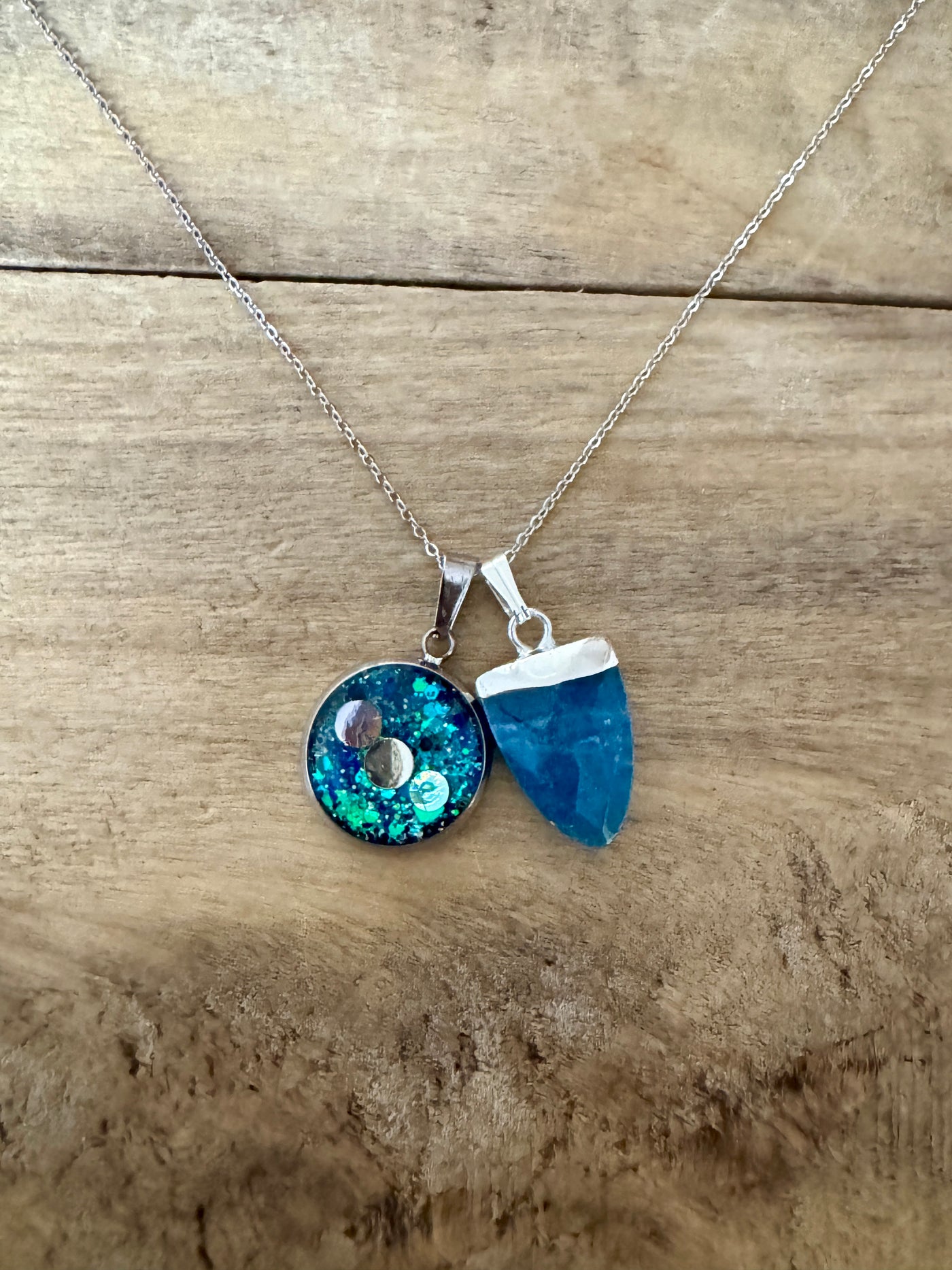 APATITE simple silver necklace Self love