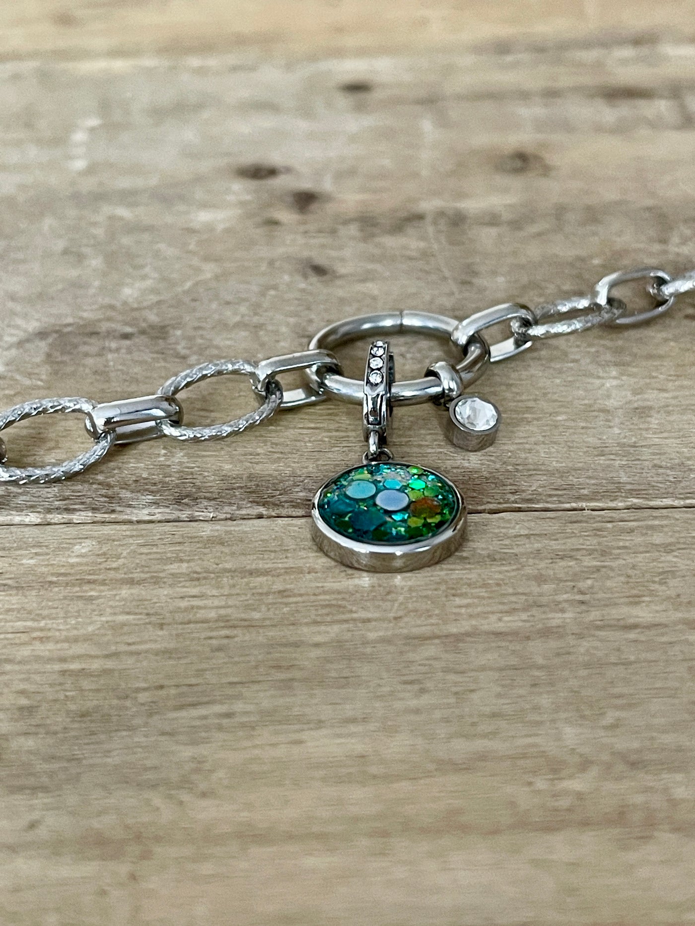 Charm Cristal argenté Abondance (vendu sans bracelet)