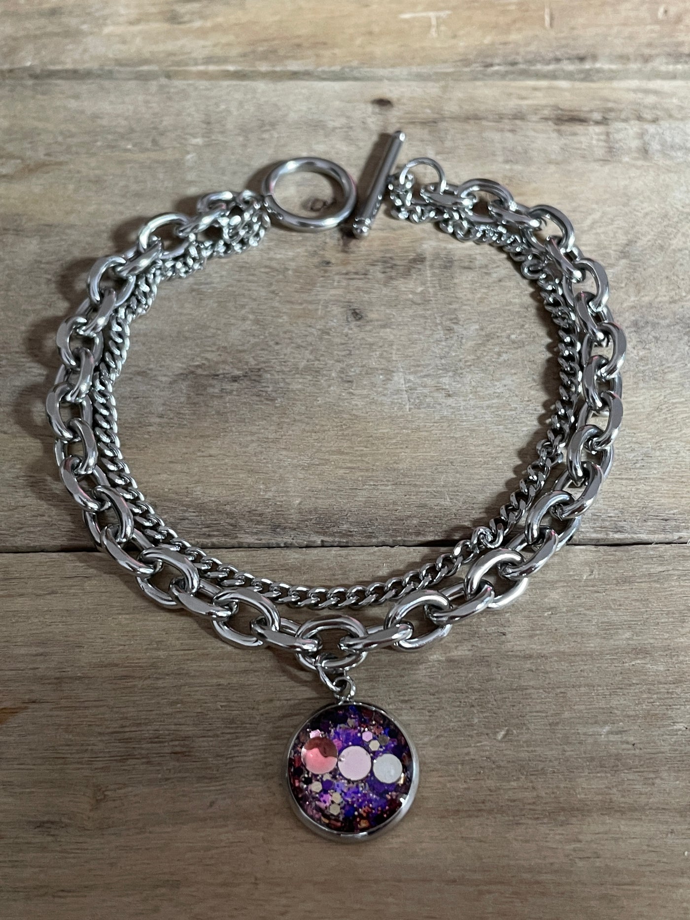 Bracelet argenté HANNAH GRAND POIGNET