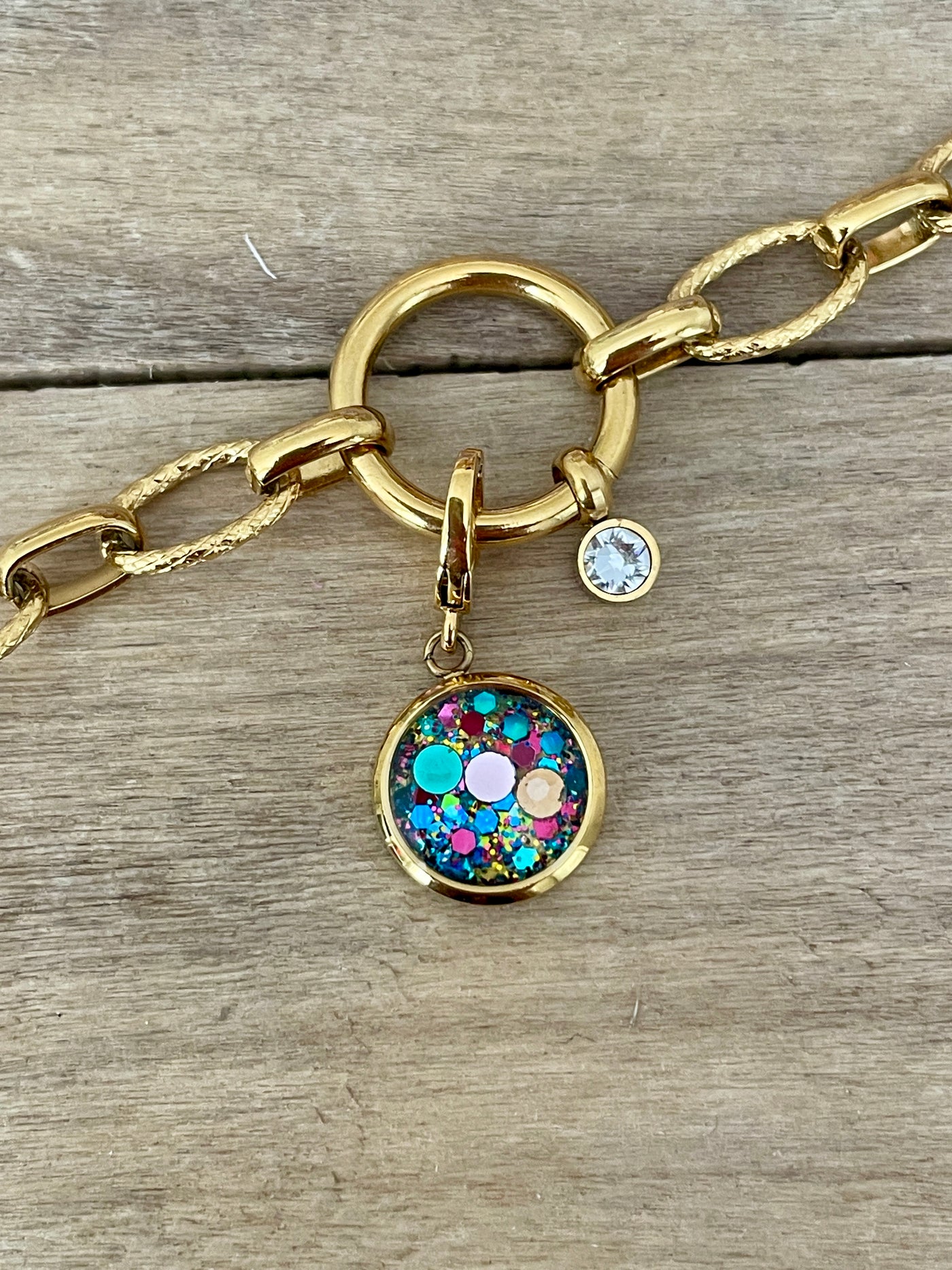 Charm doré Canalisation & intuition (vendu sans bracelet)
