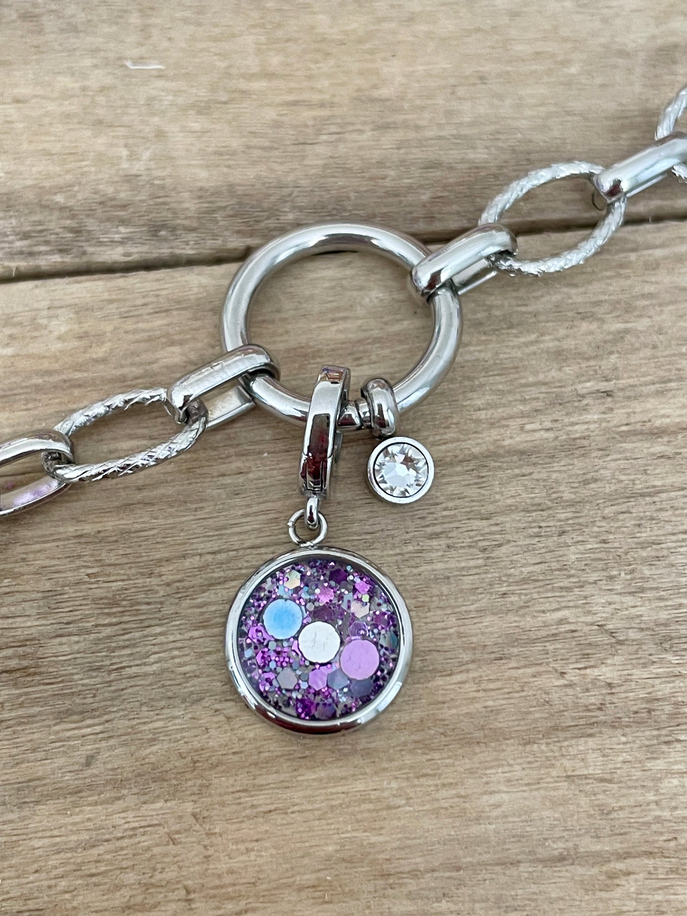 Charm argenté Alignement mission de vie (vendu sans bracelet)