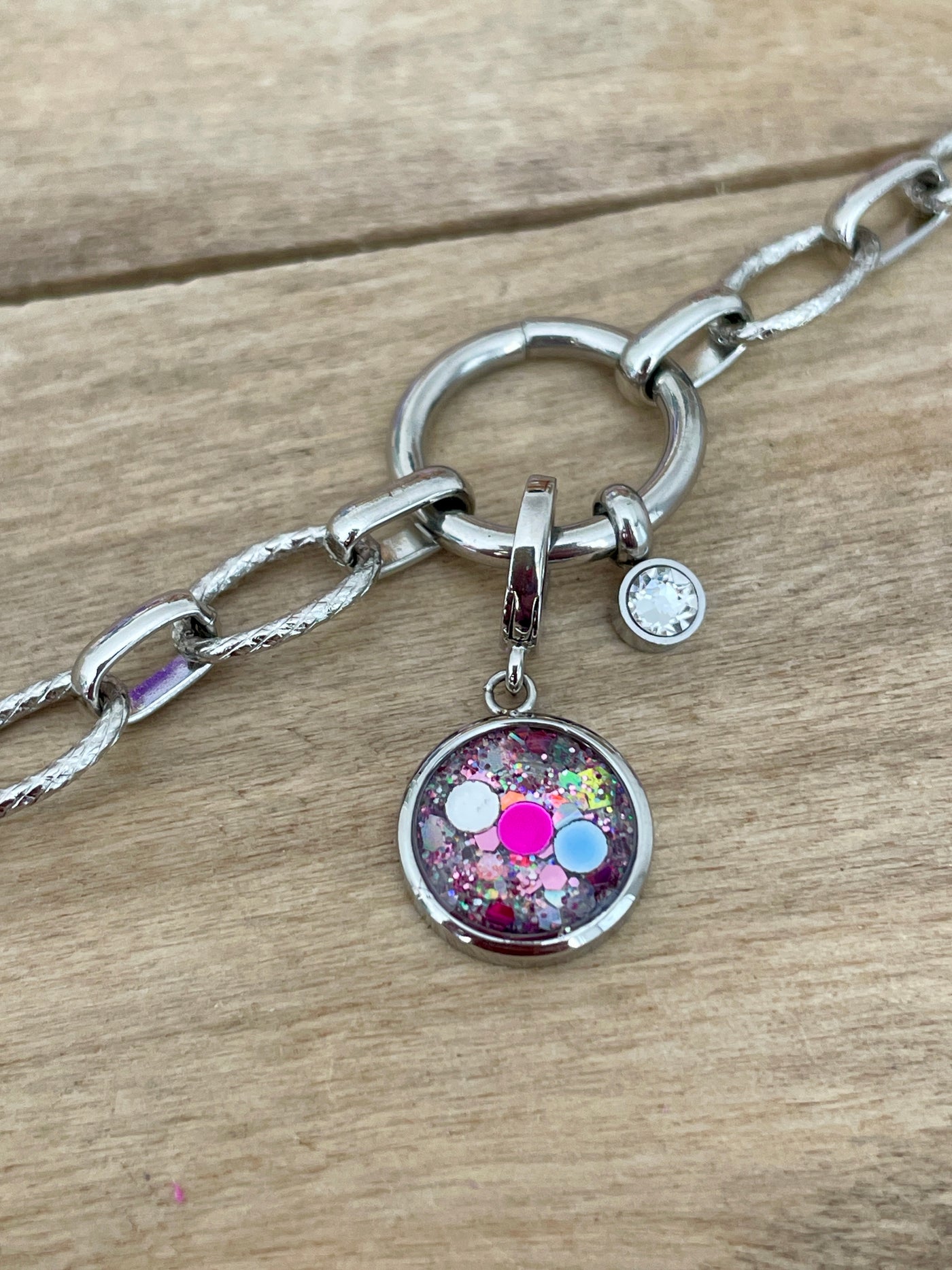 Charm argenté Phénix (vendu sans bracelet)