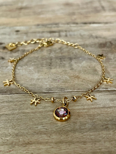 Bracelet doré ASTRO Spirale négative