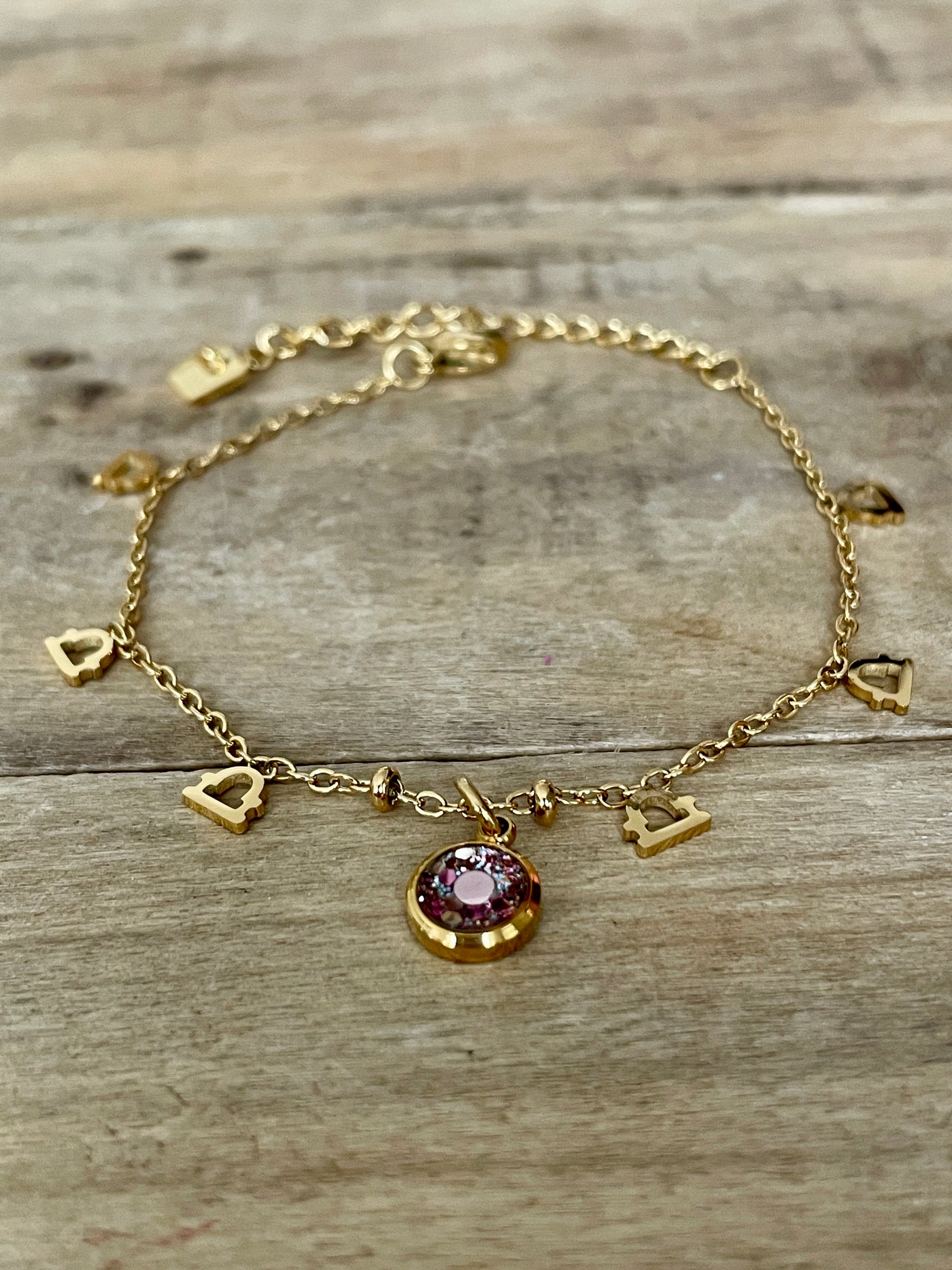 Bracelet doré ASTRO Spirale négative