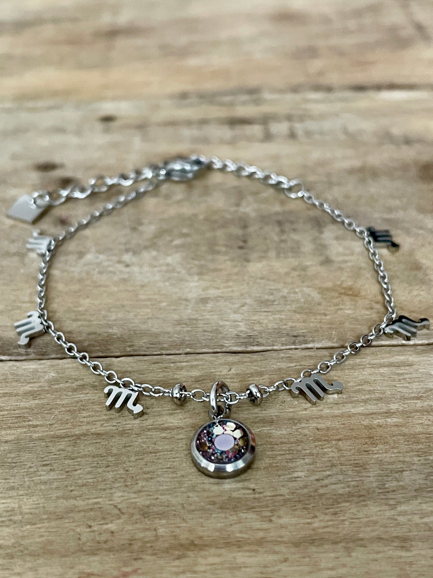 Bracelet argenté ASTRO Nuit noire de l'âme