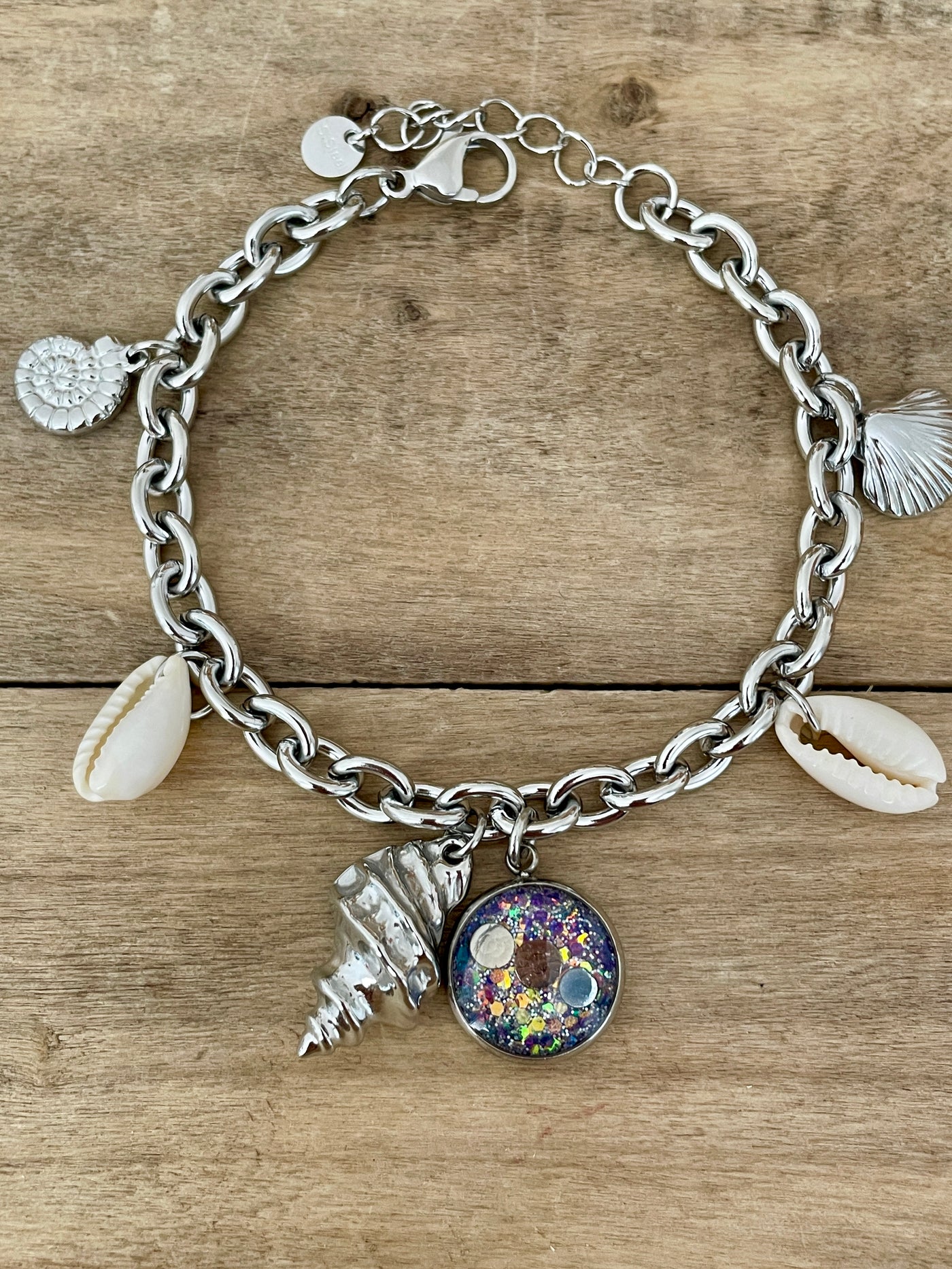 Bracelet argenté néon HAWAÏ Instant présent