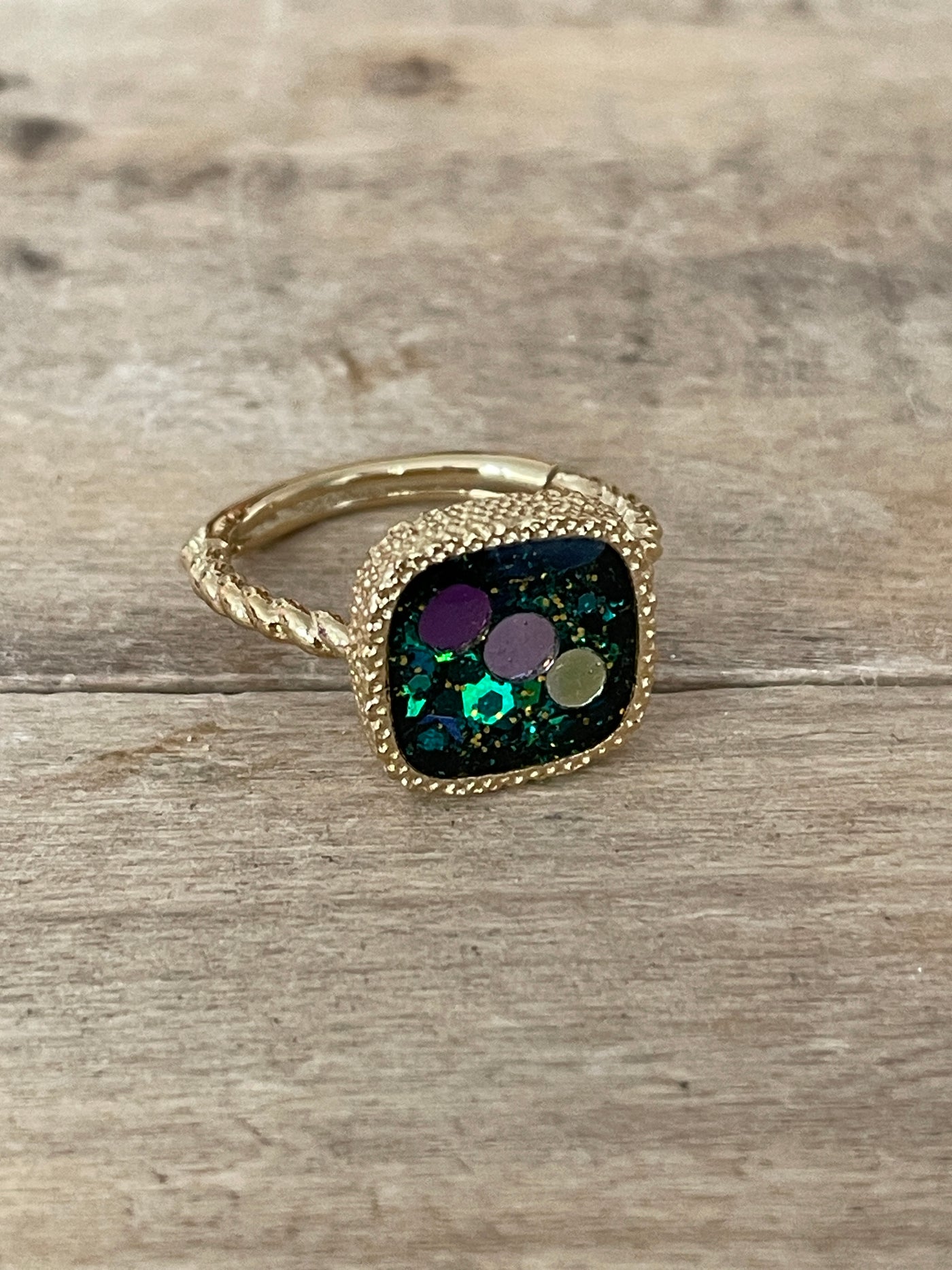 Bague dorée MONROE Hoponopono