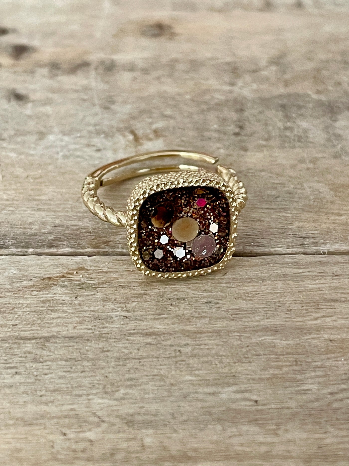 Bague dorée MONROE Chakra gorge