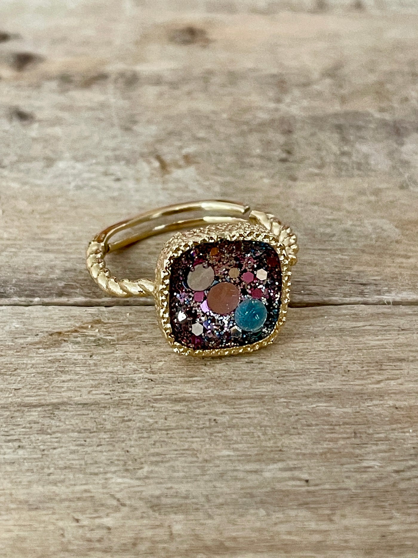 Bague dorée MONROE Lâcher prise
