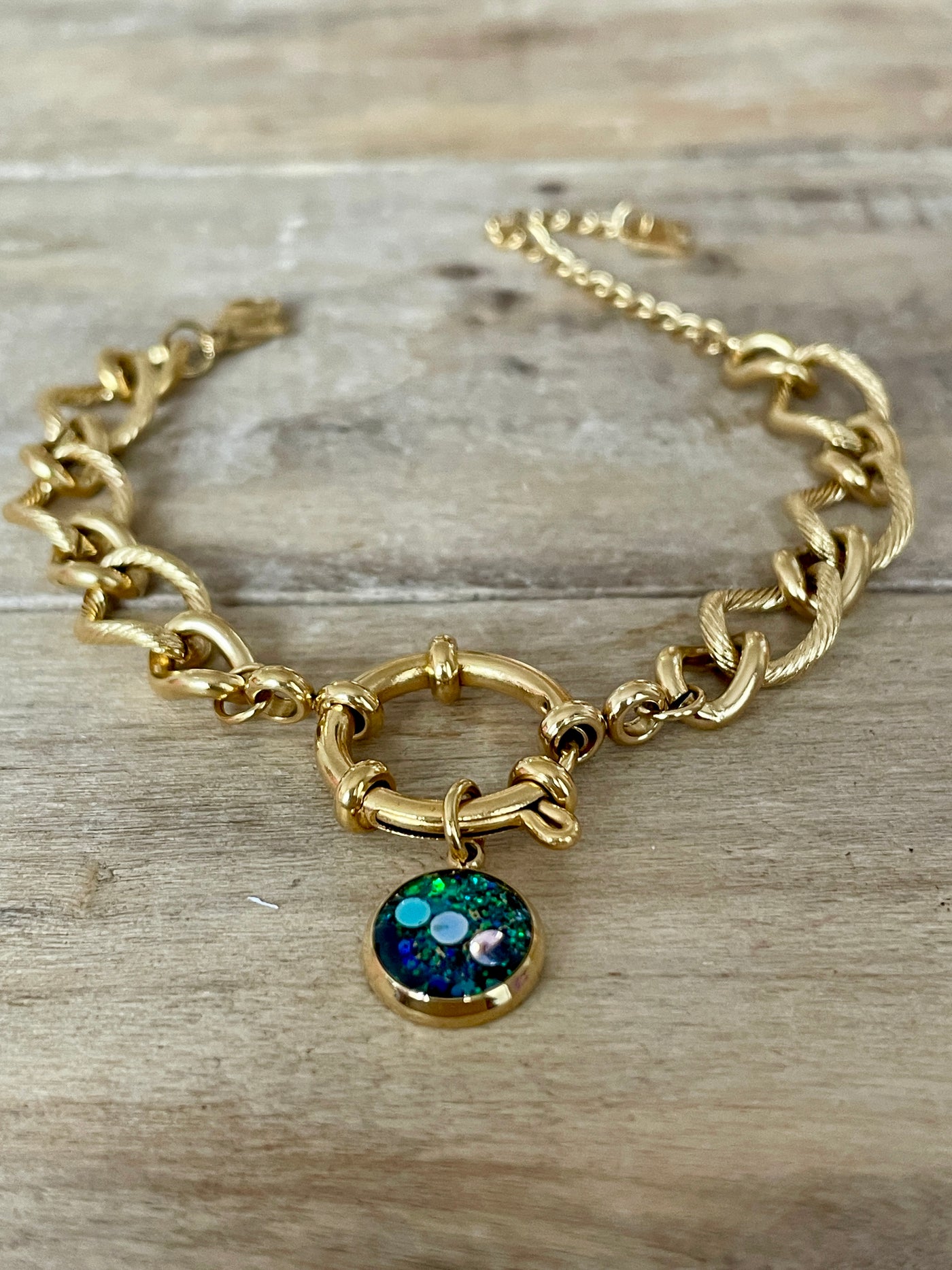 Bracelet doré CALYPSO Canalisatin et intuitions