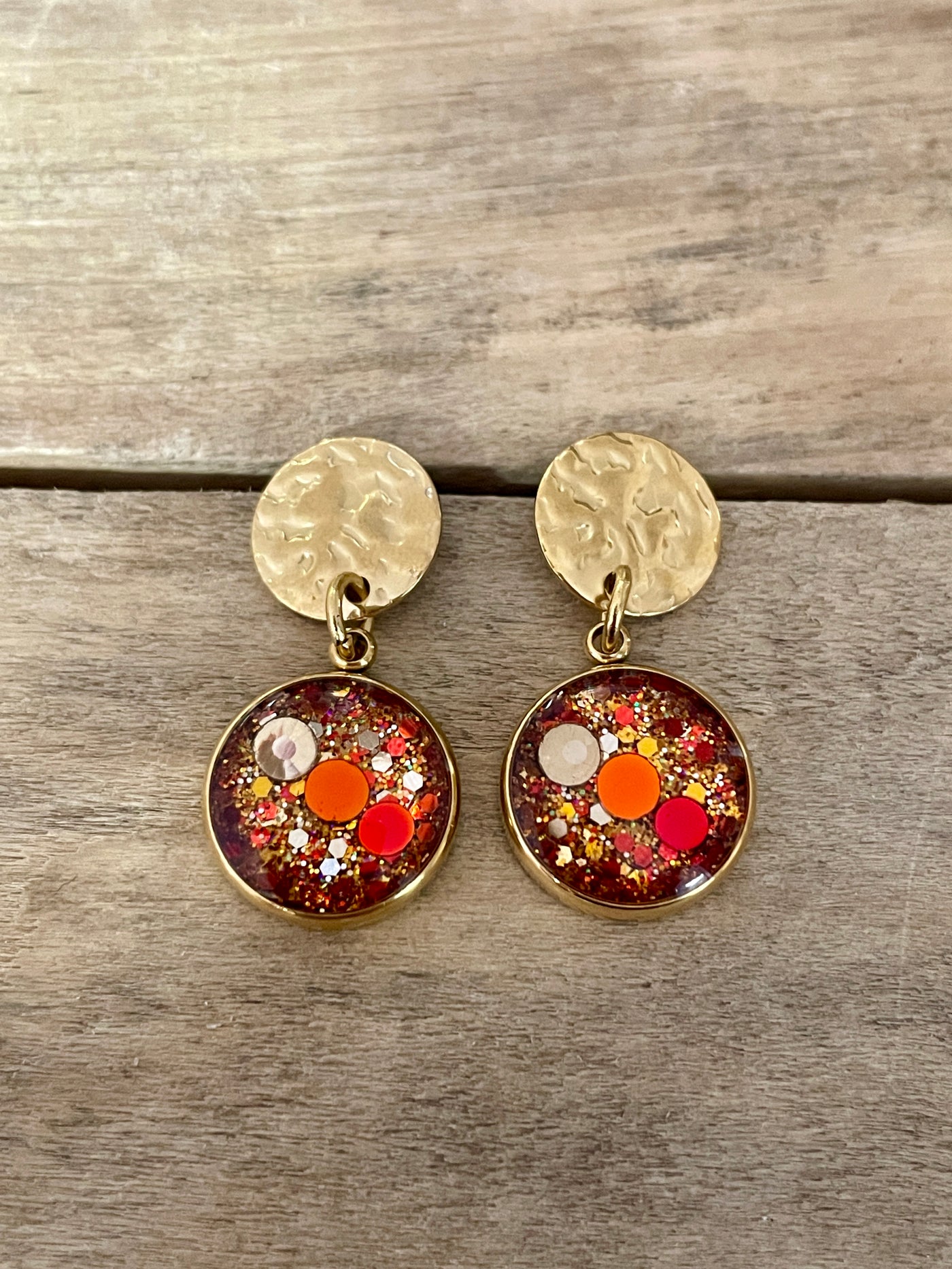 Boucles d'oreilles dorées PUMPKIN FALL MILAN Amour de soi