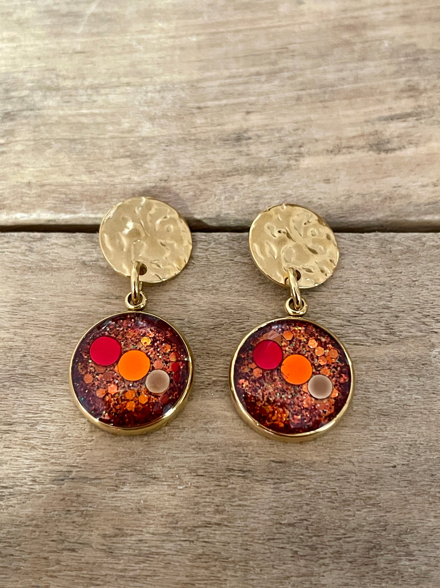 Boucles d'oreilles dorées PUMPKIN FALL MILAN je mérite