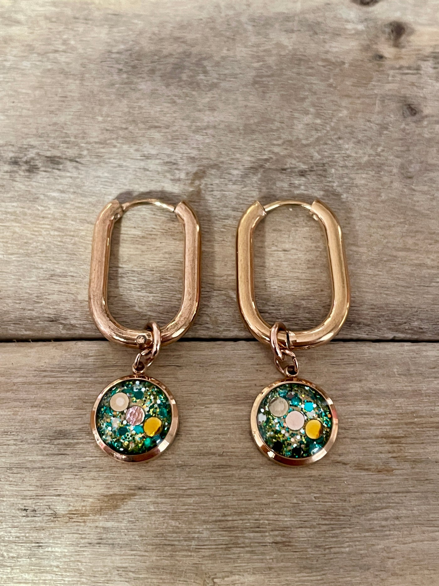 Boucles d'oreilles or rose SANTORINI Crise émotionnelle
