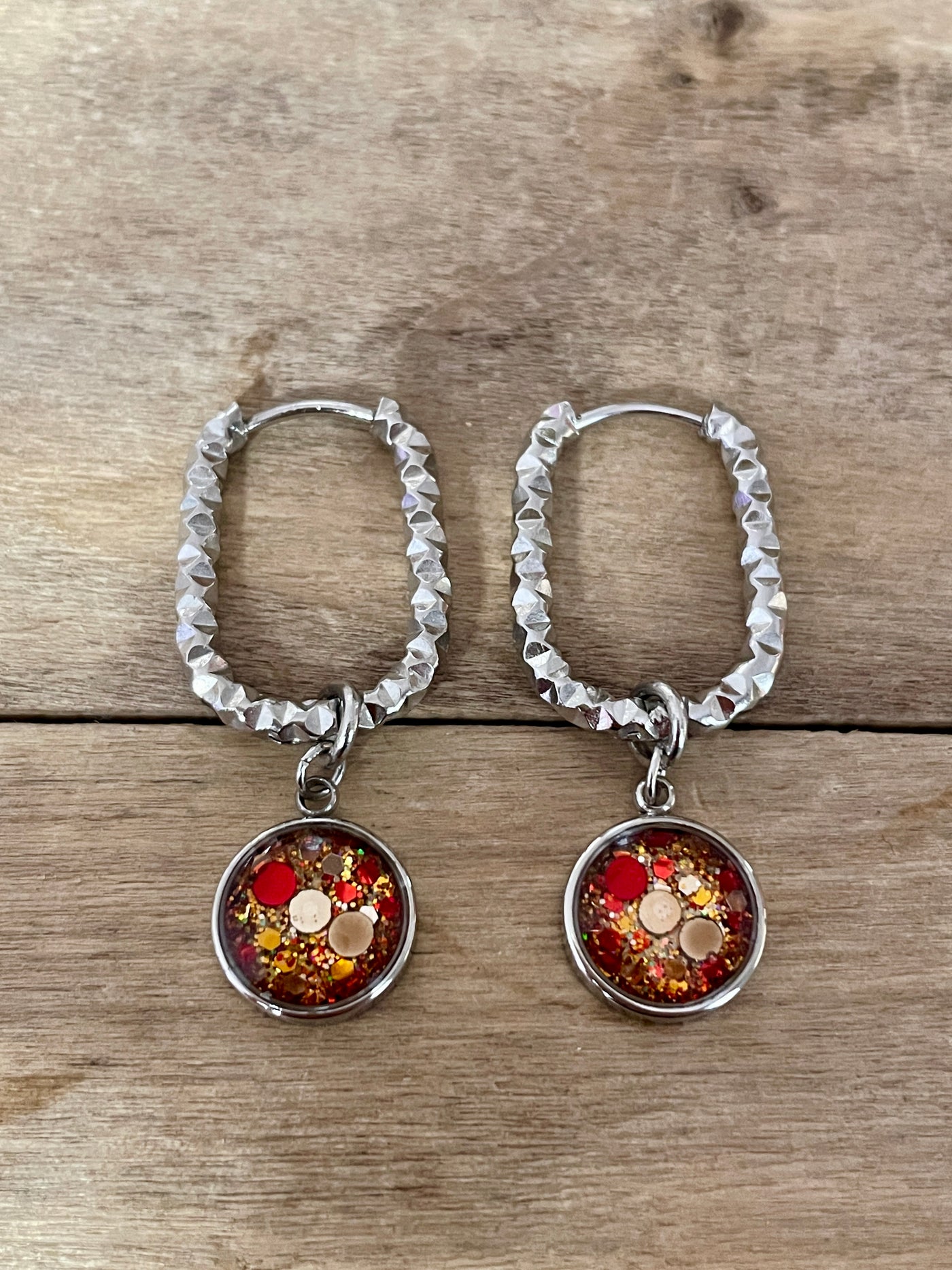 Boucles d'oreilles argentées PUMPKIN FALL SANTORINI Sécurité relationnelle